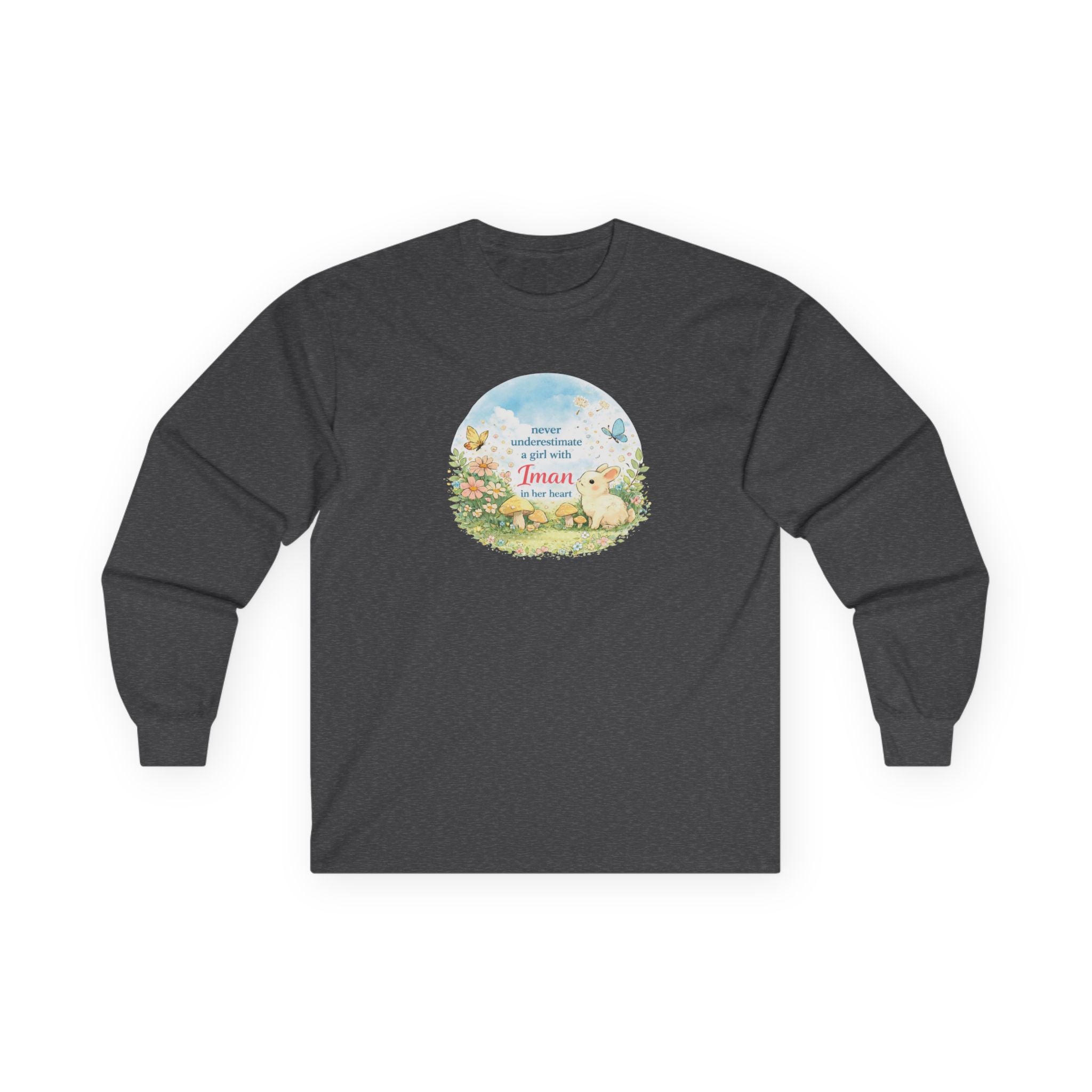 Girl with Iman in Her Heart - Cotton Long Sleeve Tee