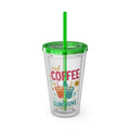 Iced Coffee & Sunshine - Tumbler with Straw, 16oz