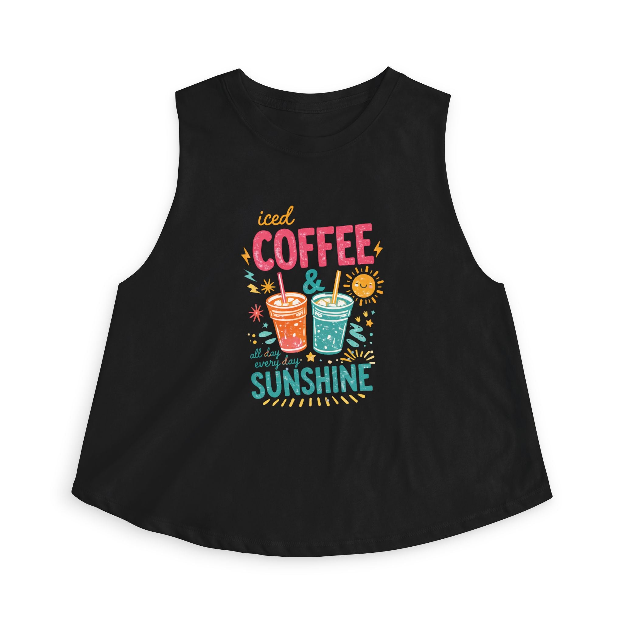 Iced Coffee & Sunshine - Women's Crop Top