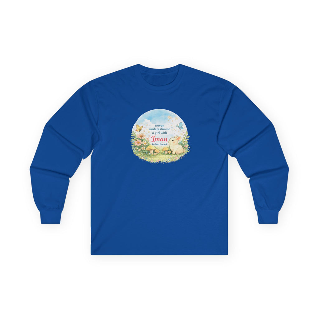 Girl with Iman in Her Heart - Cotton Long Sleeve Tee