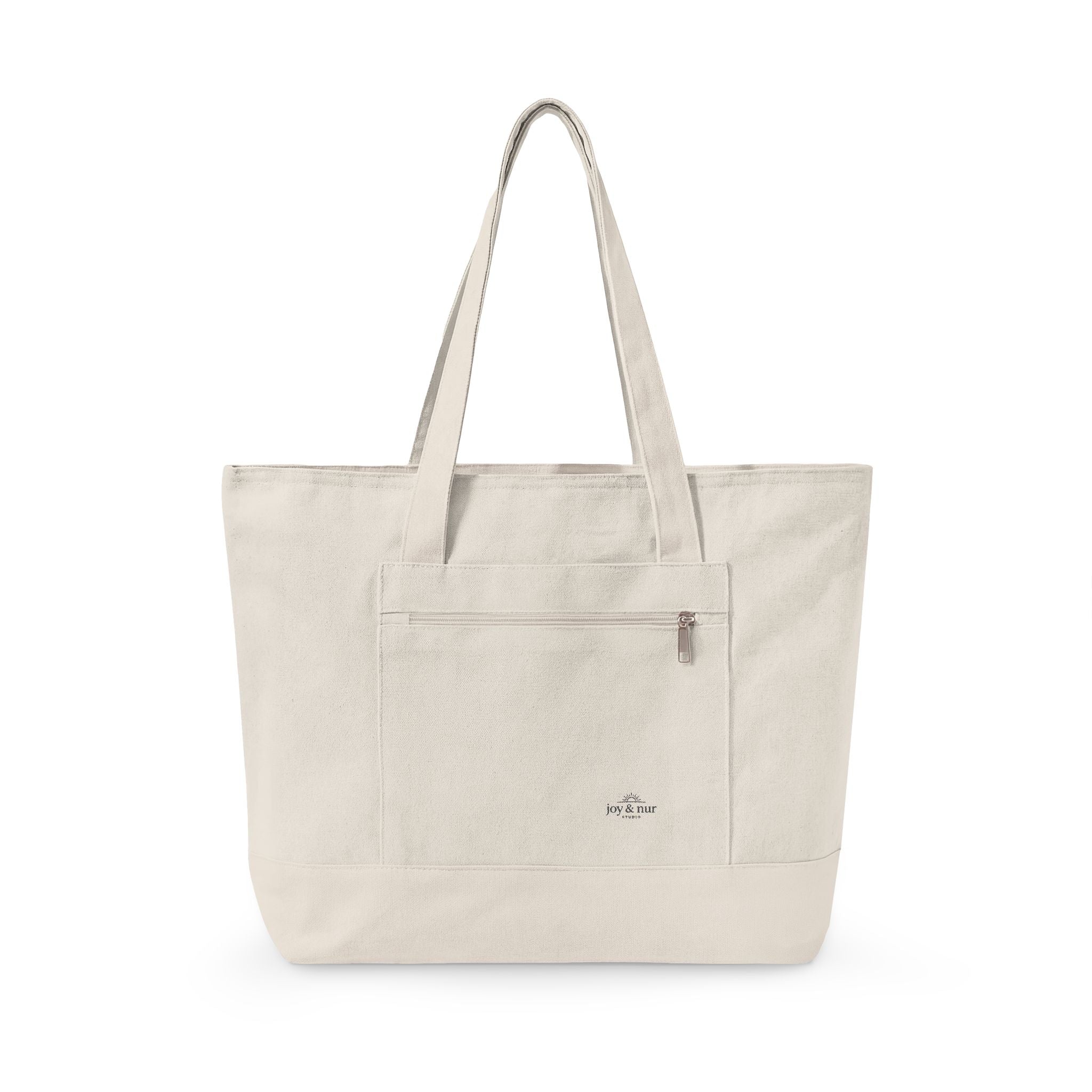 Girl with Iman in Her Heart - Zippered Canvas Tote