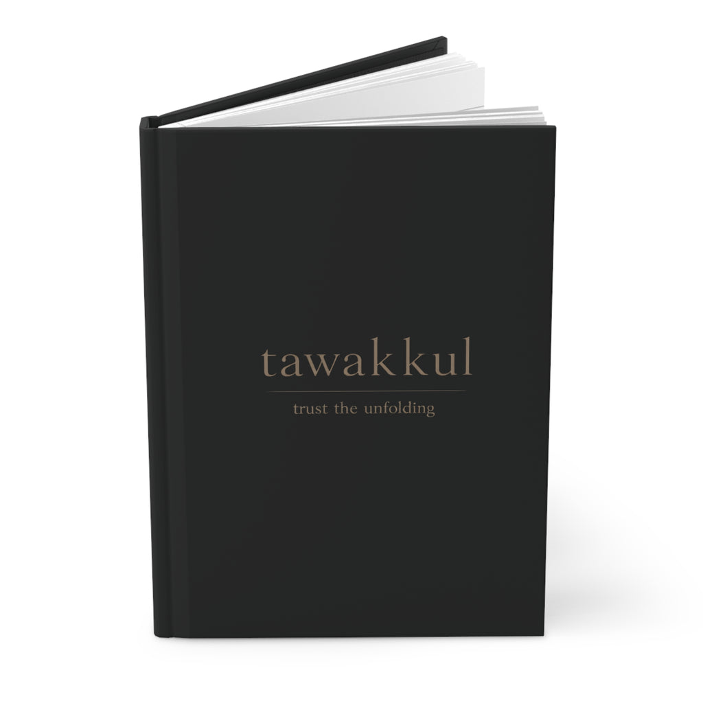 Tawakkul "Trust the Unfolding" - Black Hardcover Journal Matte
