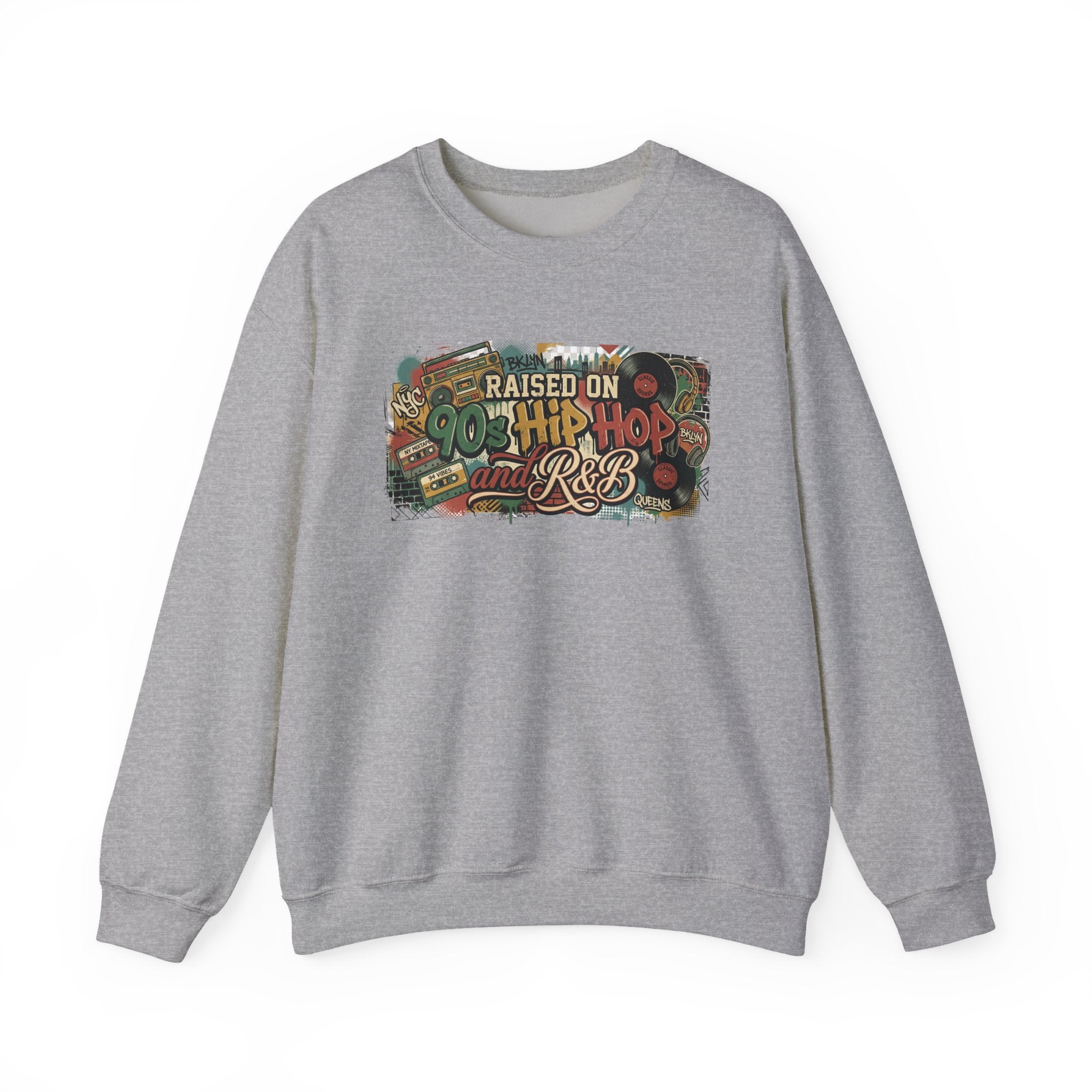 Raised on 90s Hip Hop & R&B - Crewneck Sweatshirt