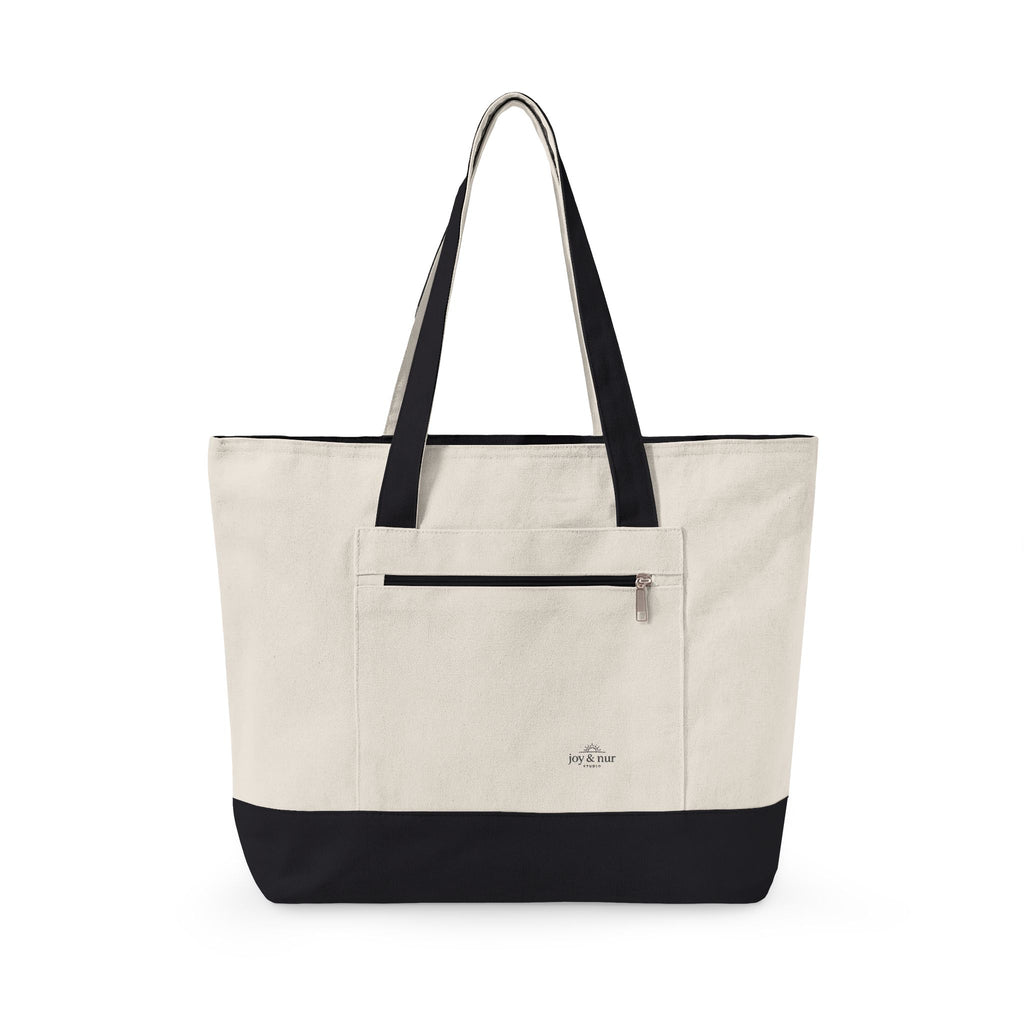 Dua & Coffee - Zippered Canvas Tote