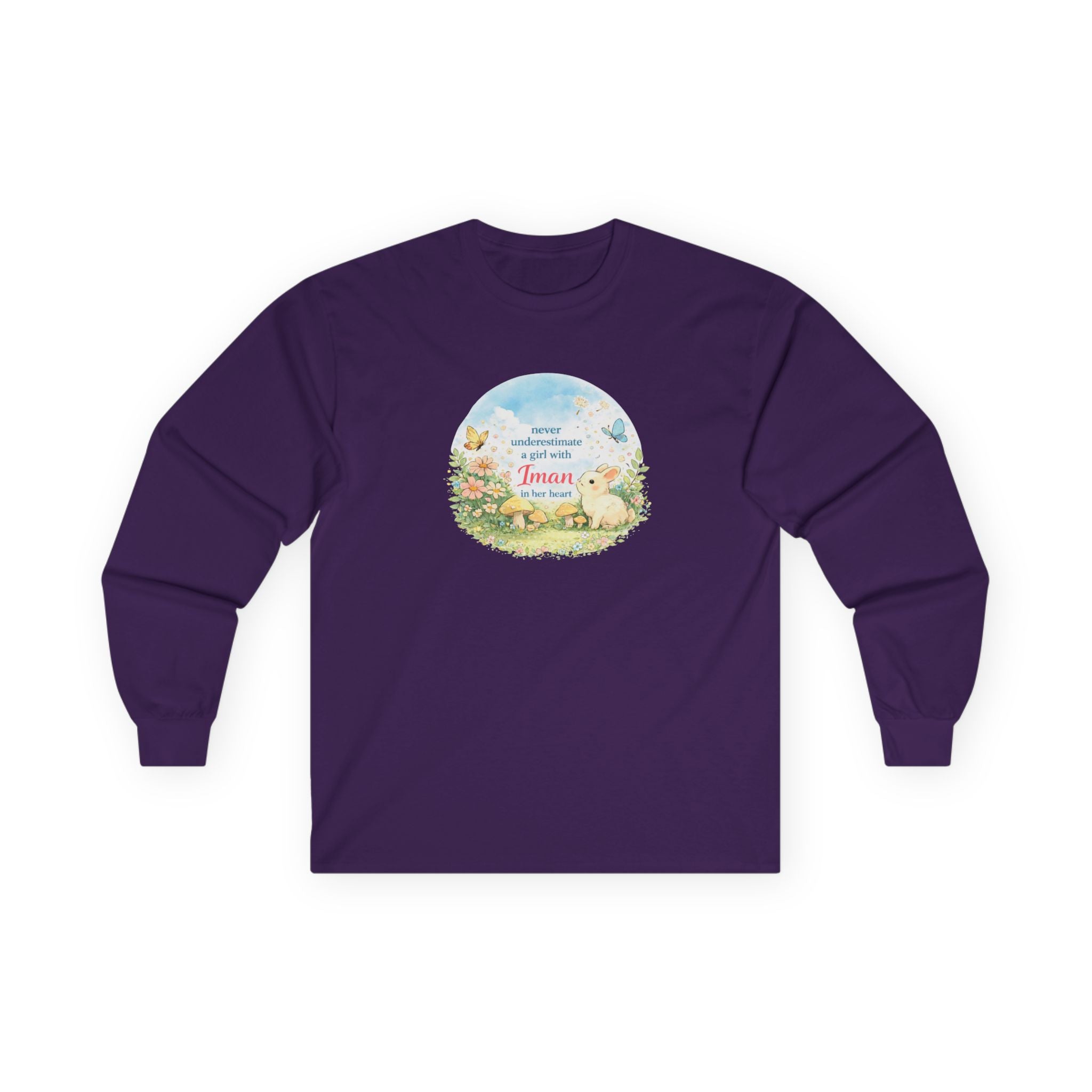Girl with Iman in Her Heart - Cotton Long Sleeve Tee