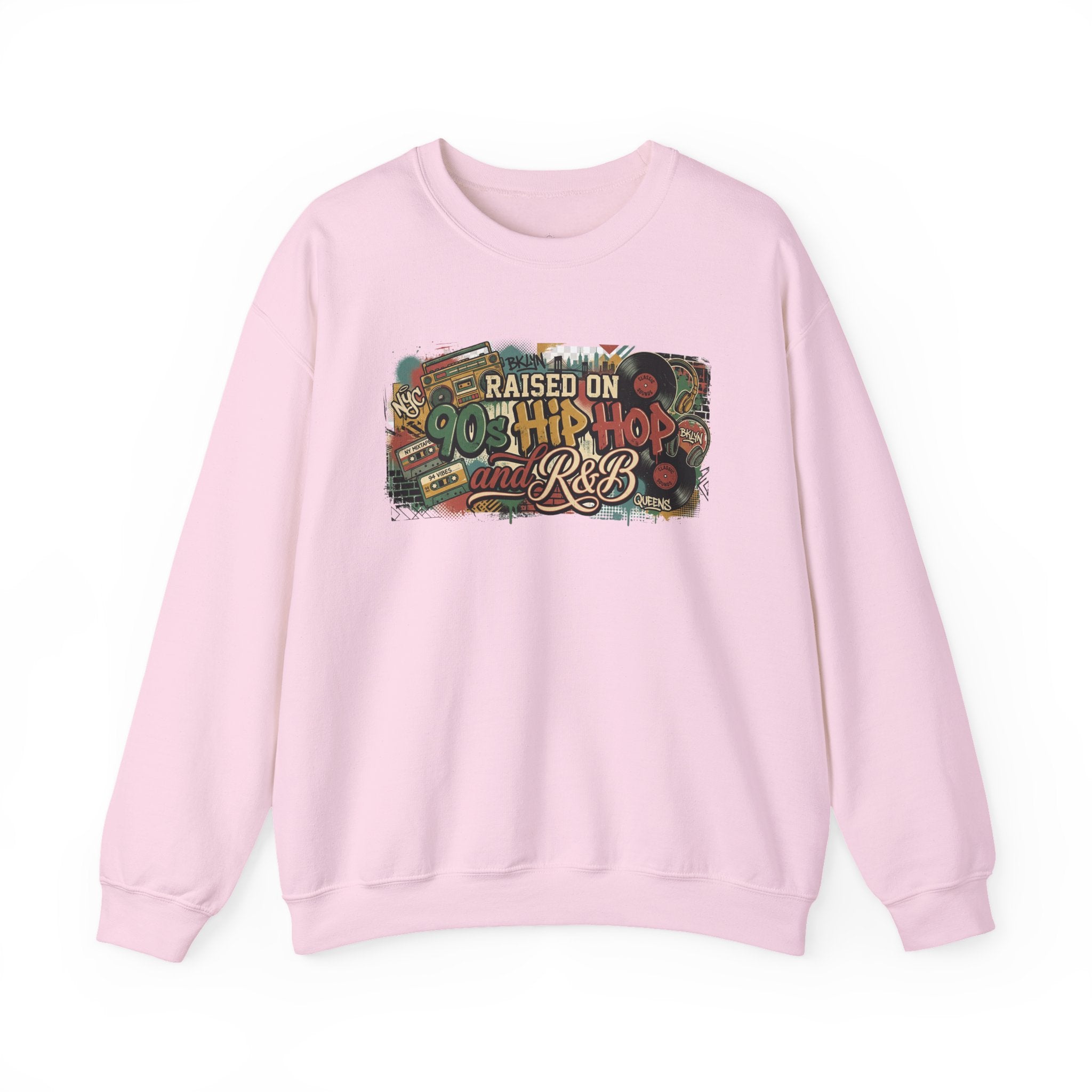 Raised on 90s Hip Hop & R&B - Crewneck Sweatshirt