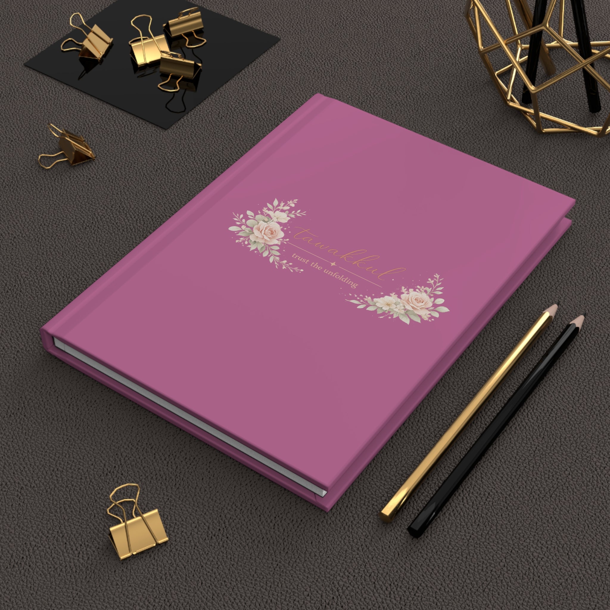 Tawakkul "Trust the Unfolding" - Pink Hardcover Journal Matte