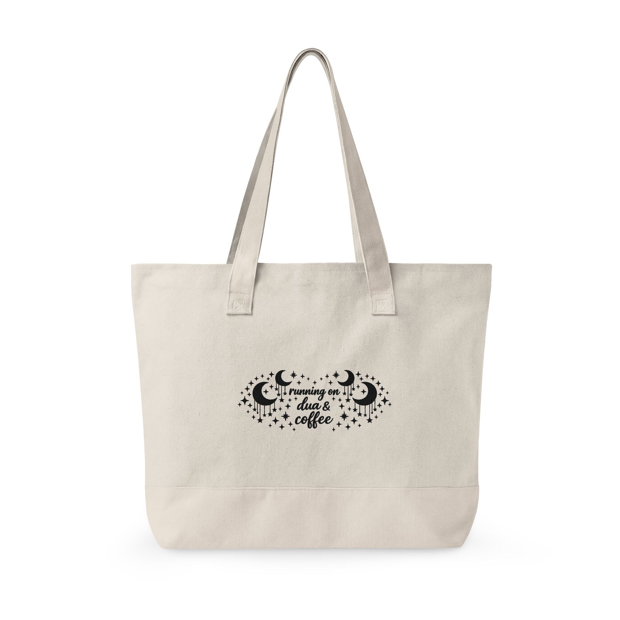 Dua & Coffee - Zippered Canvas Tote