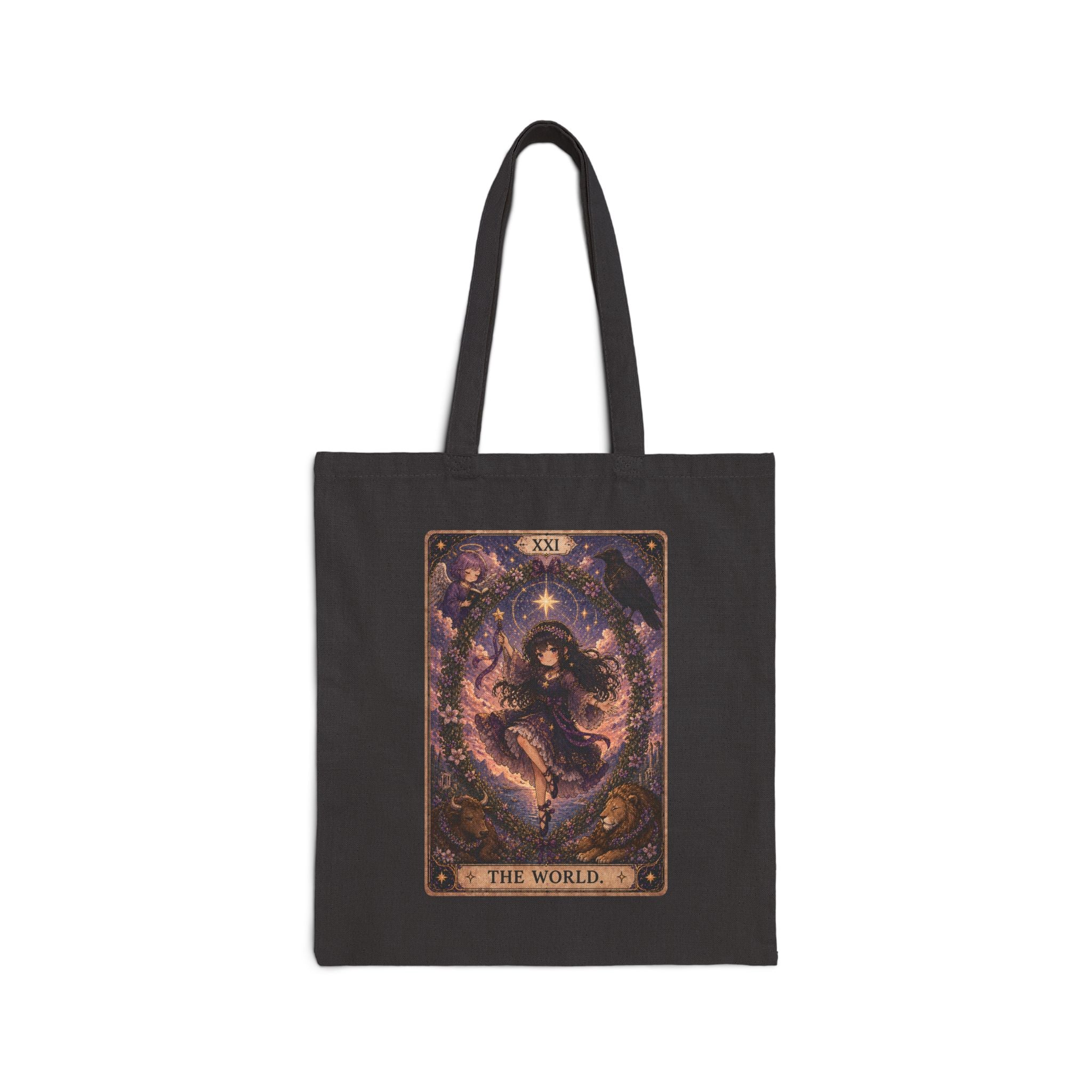 The World Tarot Card - Cotton Canvas Tote Bag