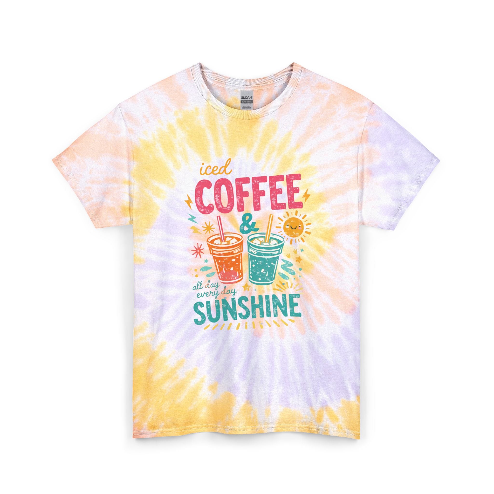 Iced Coffee & Sunshine Tie Dye Cotton Tee