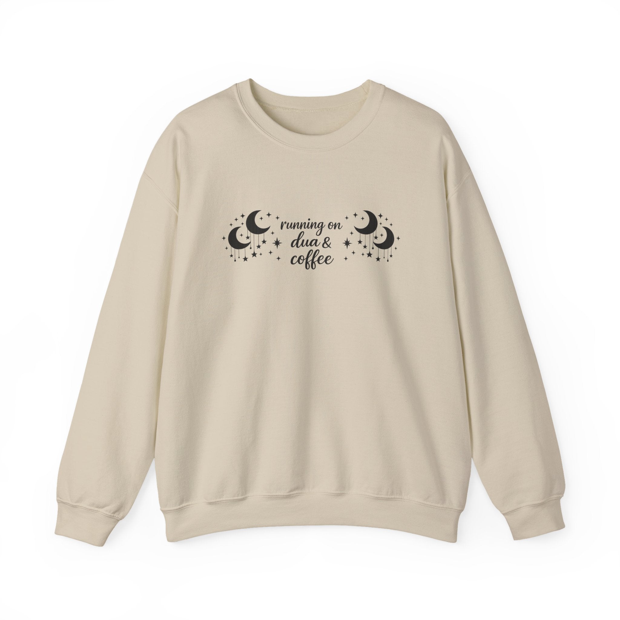Running on Dua & Coffee (large font) - Crewneck Sweatshirt