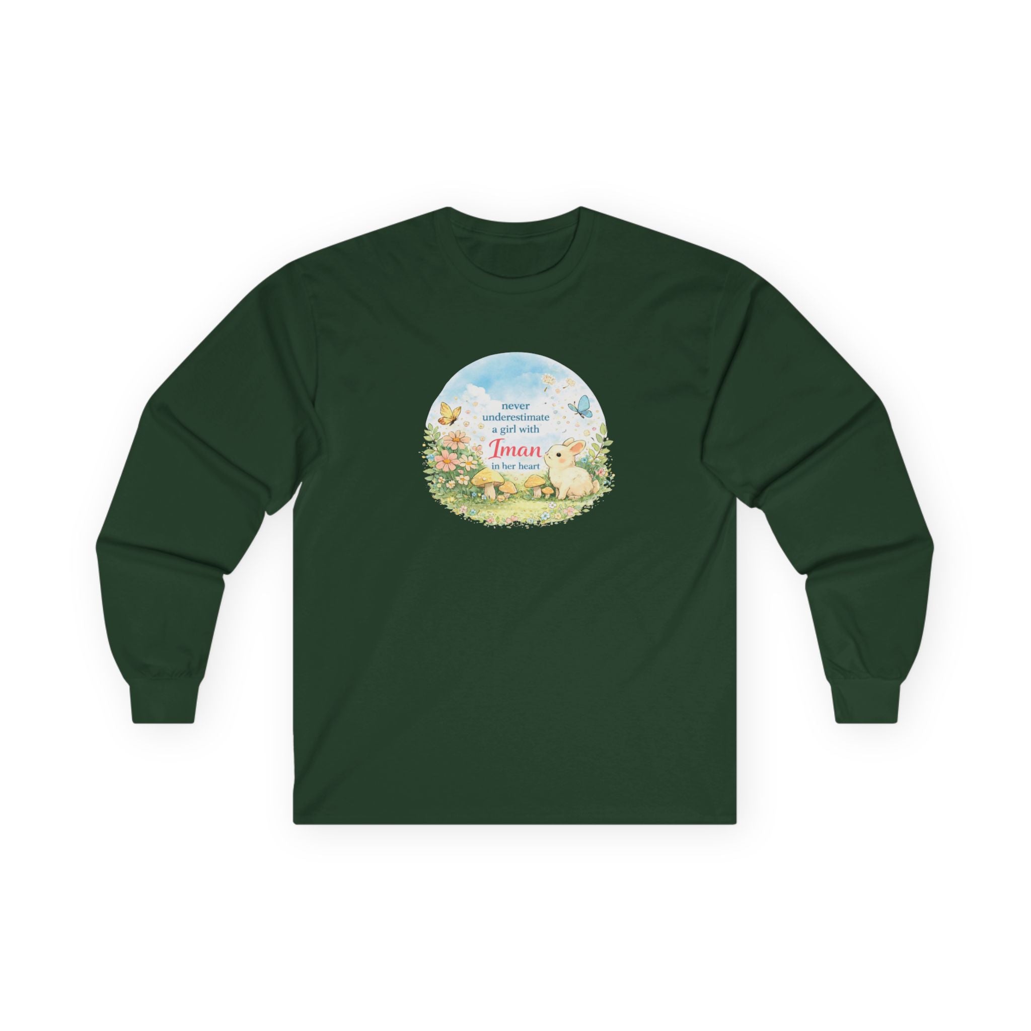 Girl with Iman in Her Heart - Cotton Long Sleeve Tee