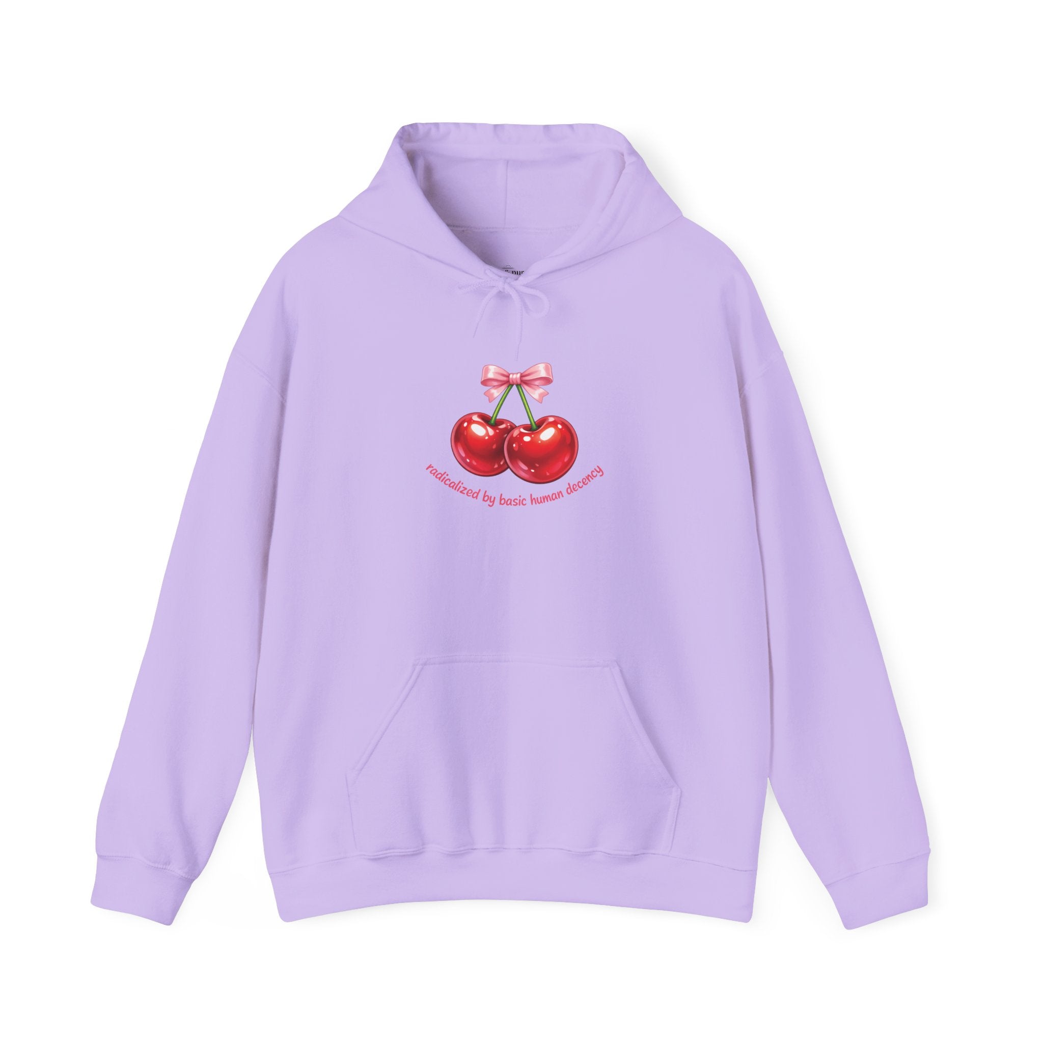Radicalized by Basic Human Decency Cherry & Bow Hoodie