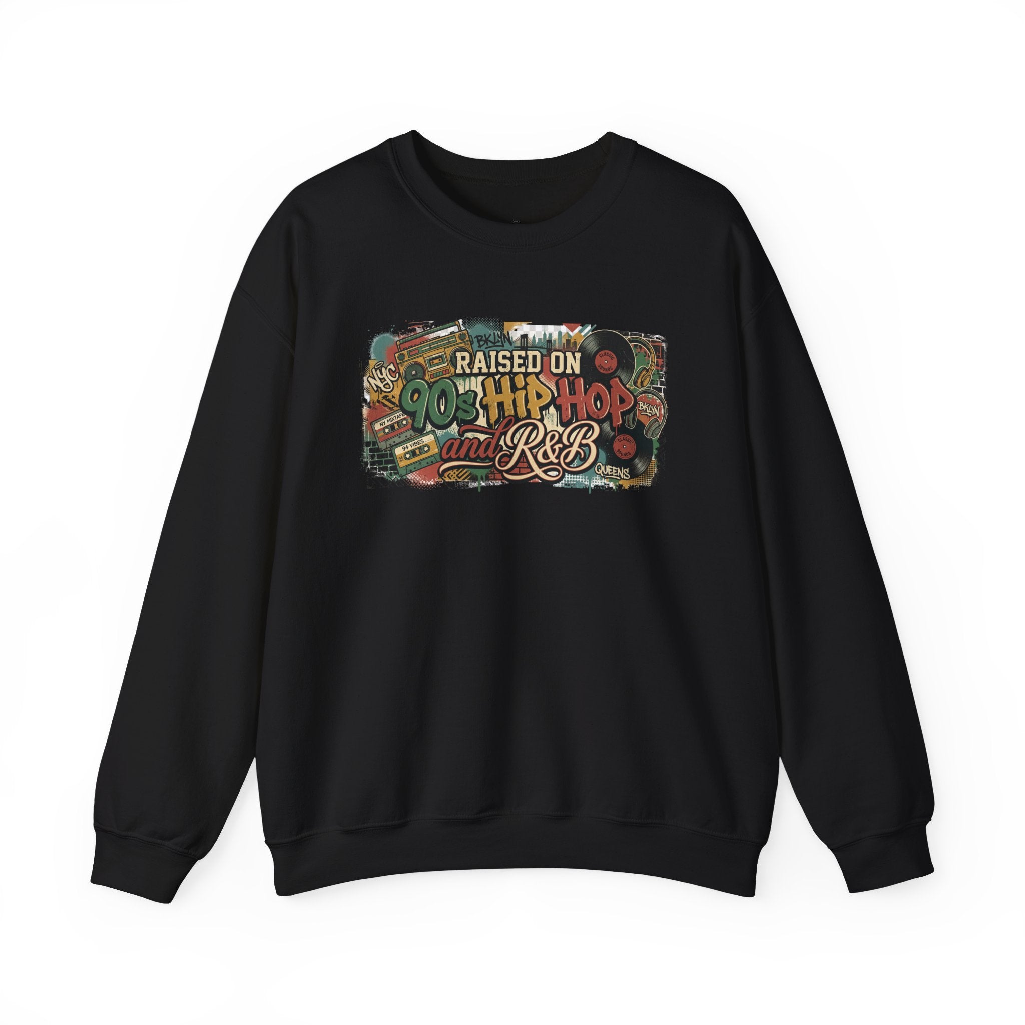 Raised on 90s Hip Hop & R&B - Crewneck Sweatshirt