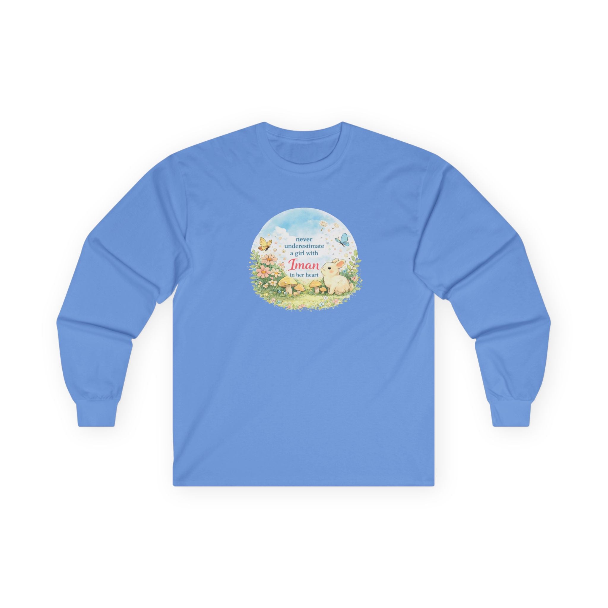 Girl with Iman in Her Heart - Cotton Long Sleeve Tee