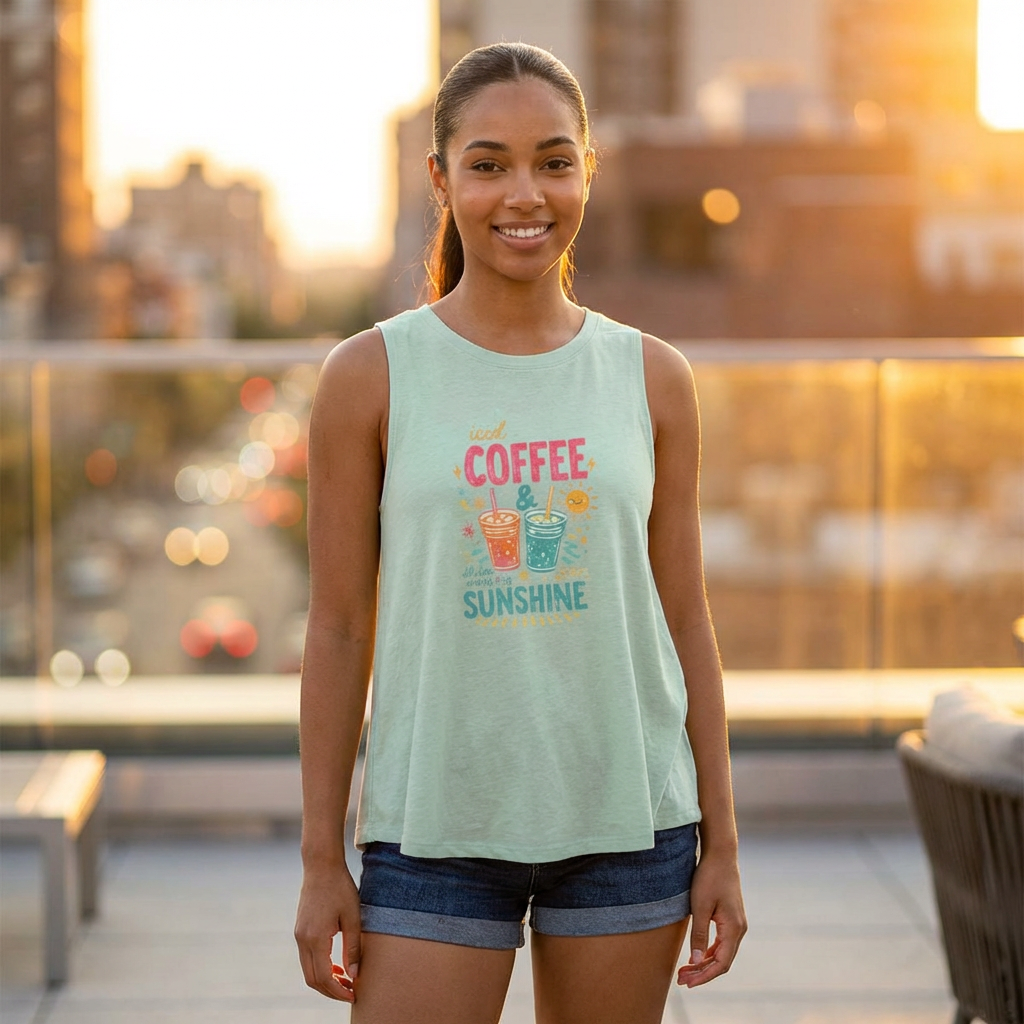 Iced Coffee & Sunshine - Women's Crop Top