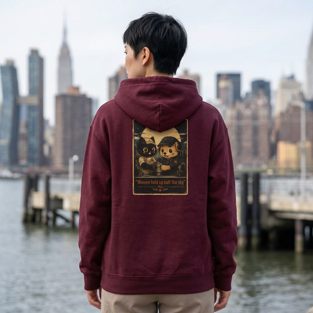 Women Hold Up Half the Sky – Front & Back Graphic Hoodie