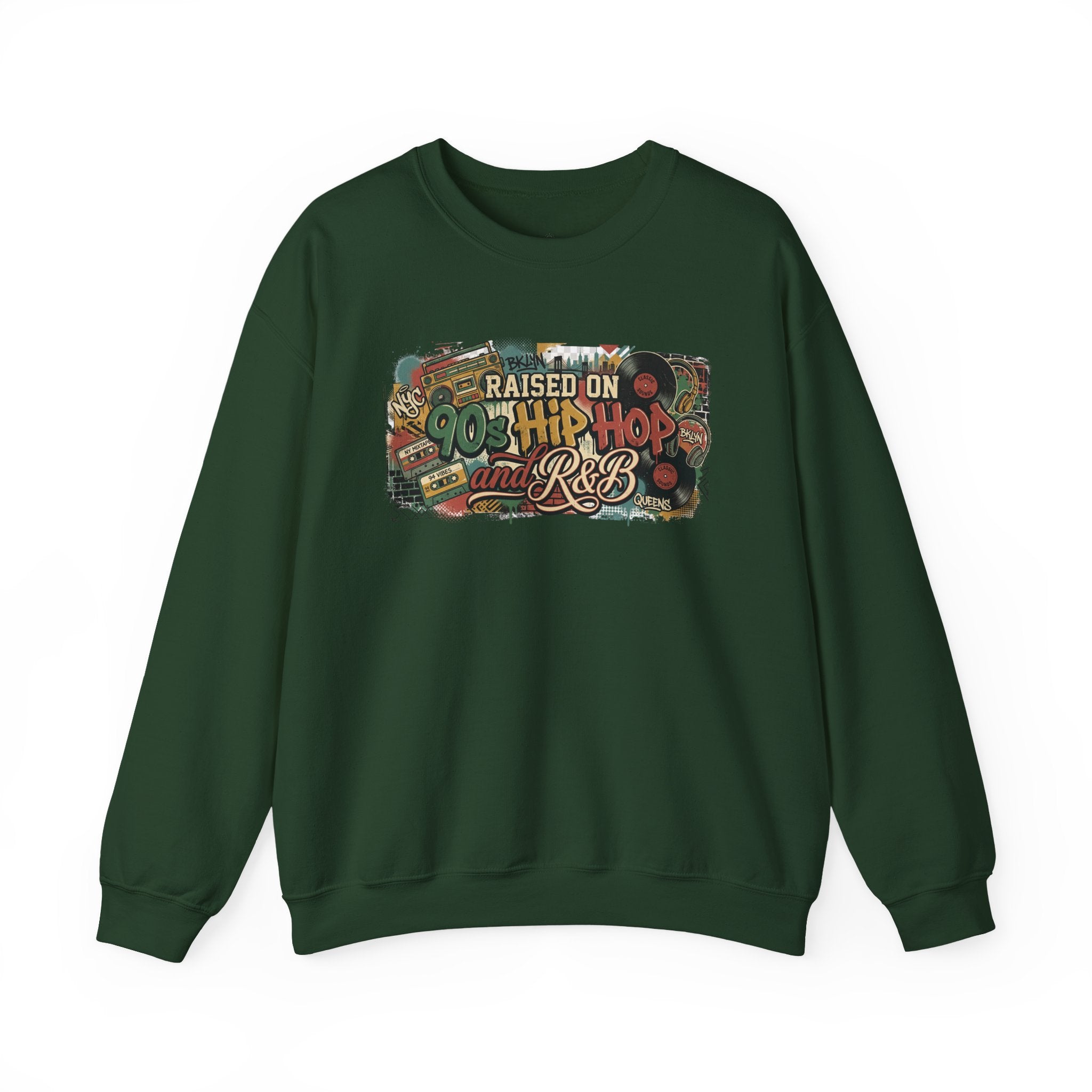 Raised on 90s Hip Hop & R&B - Crewneck Sweatshirt