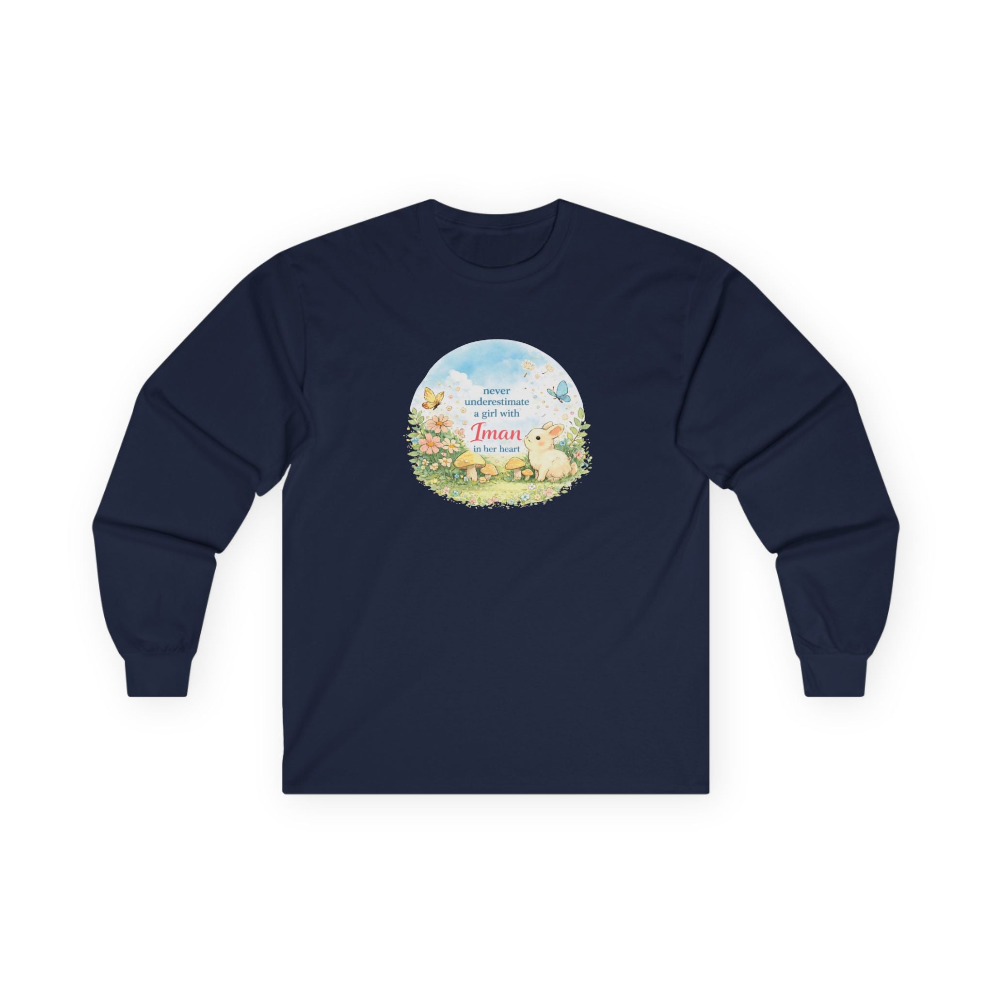 Girl with Iman in Her Heart - Cotton Long Sleeve Tee
