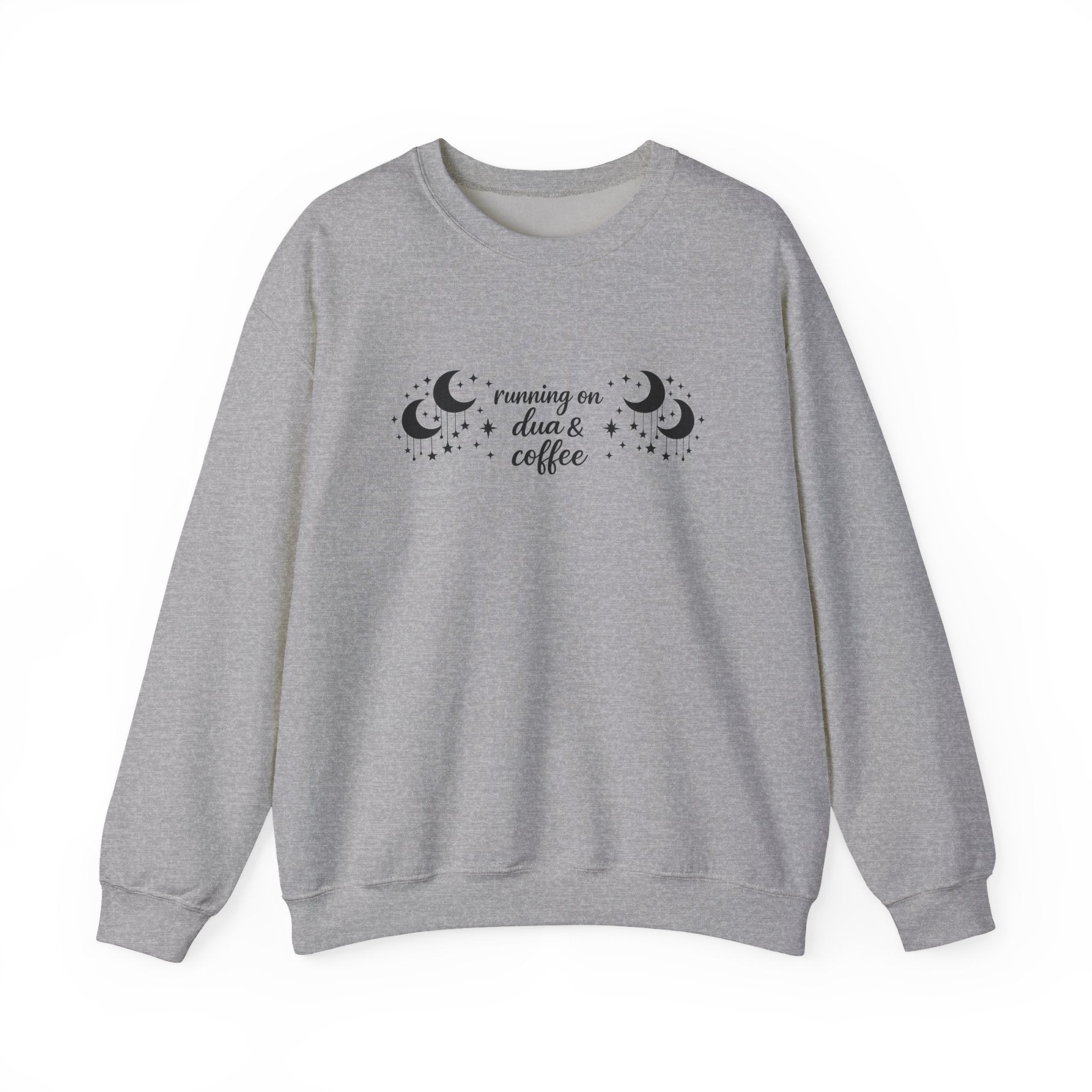 Running on Dua & Coffee (large font) - Crewneck Sweatshirt