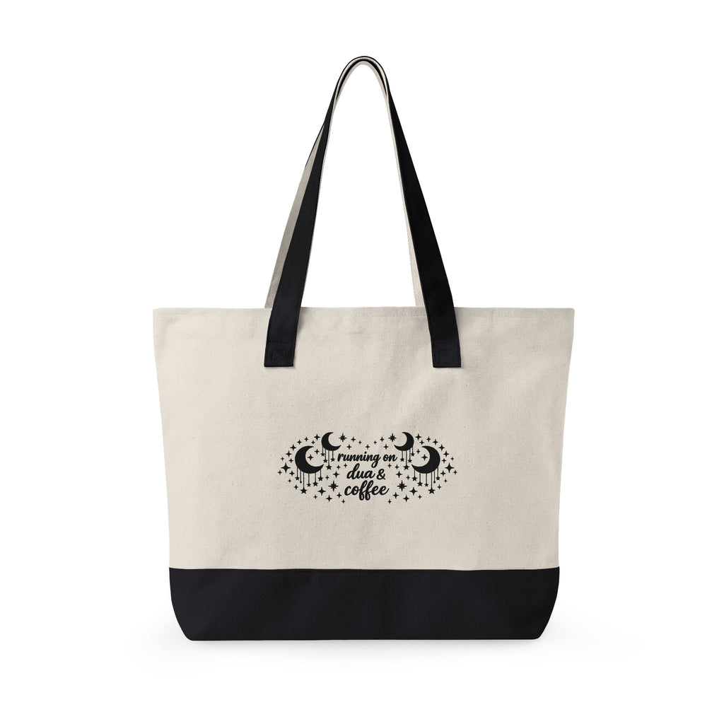 Dua & Coffee - Zippered Canvas Tote