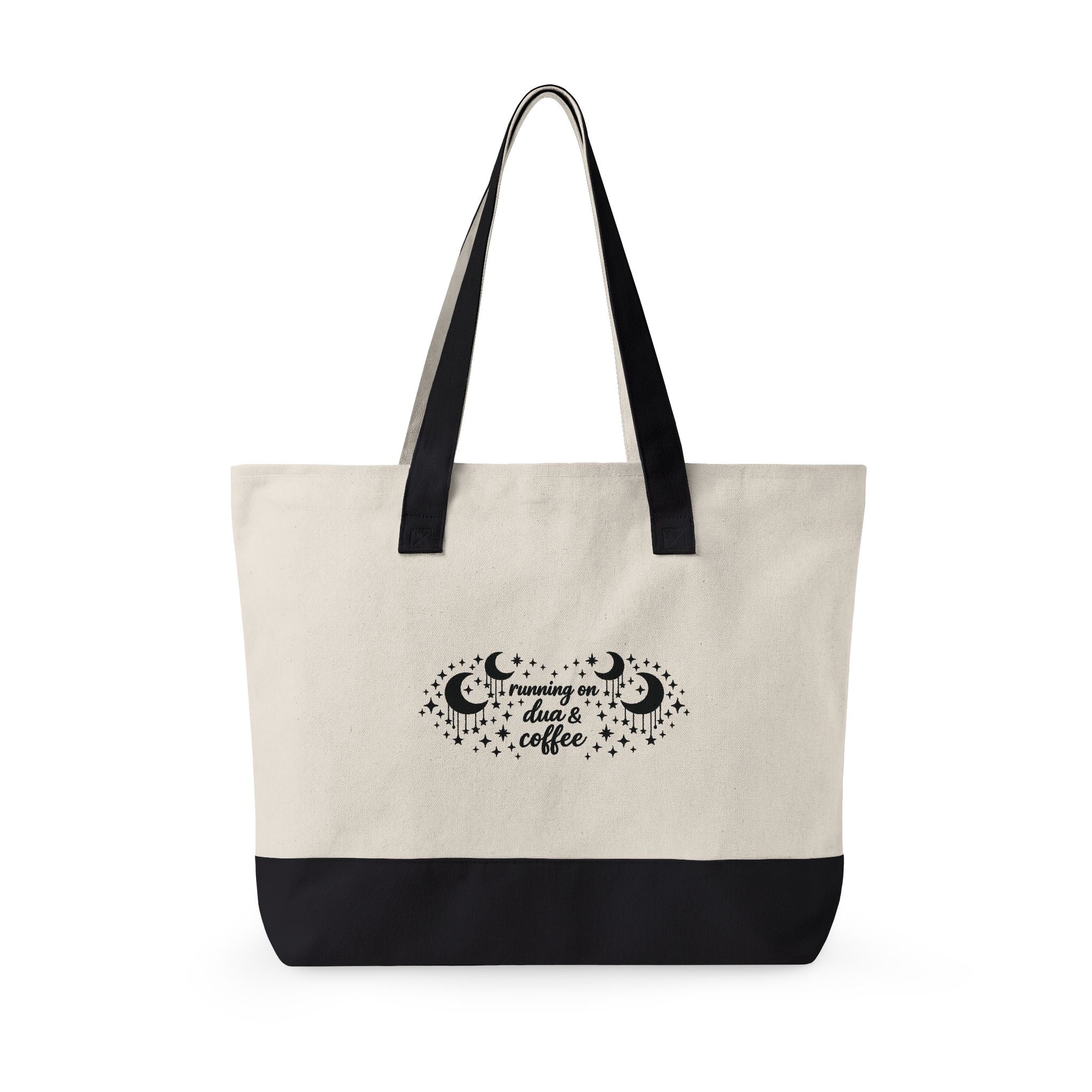 Dua & Coffee - Zippered Canvas Tote