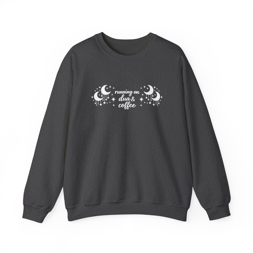 Running on Dua & Coffee (large font) - Crewneck Sweatshirt