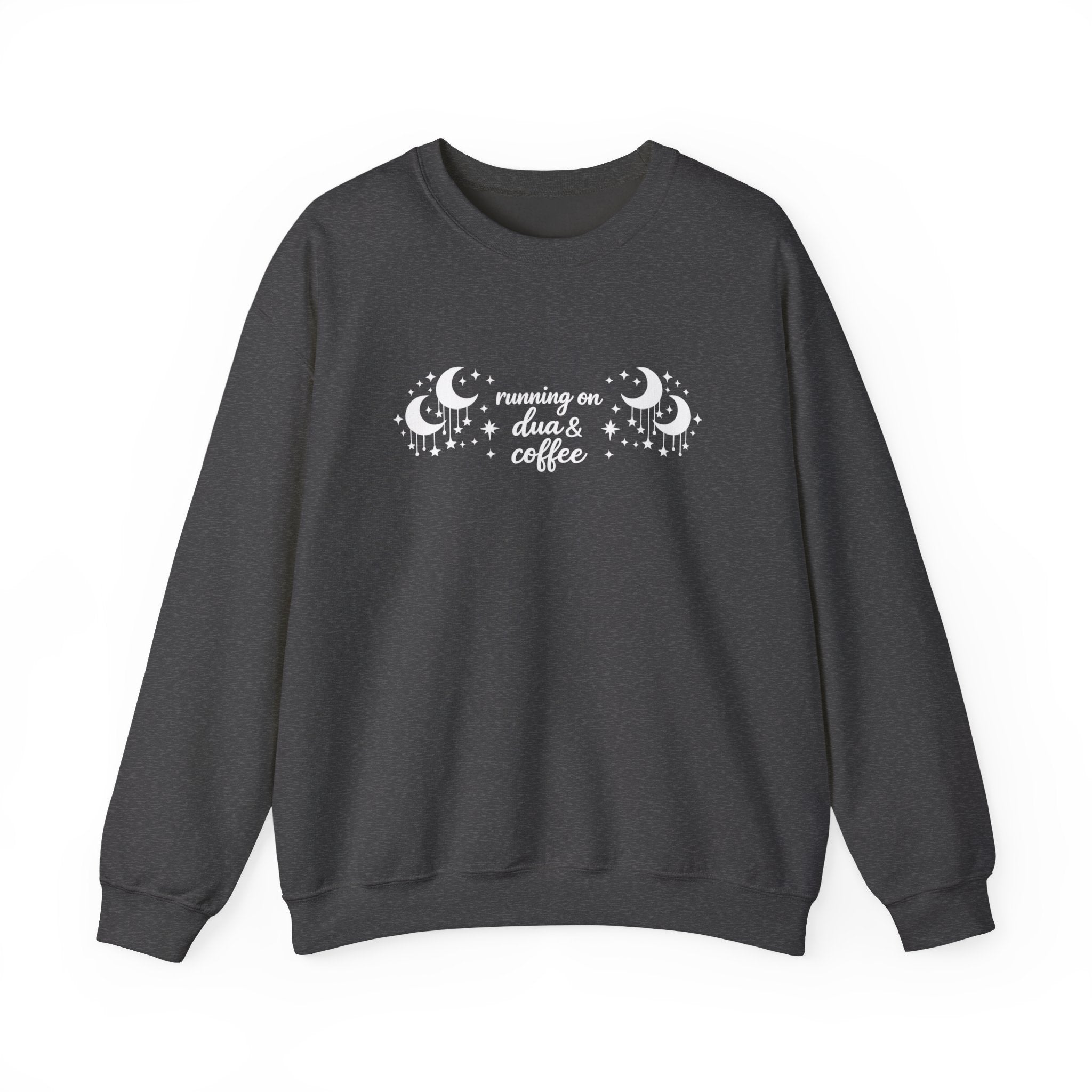Running on Dua & Coffee (large font) - Crewneck Sweatshirt