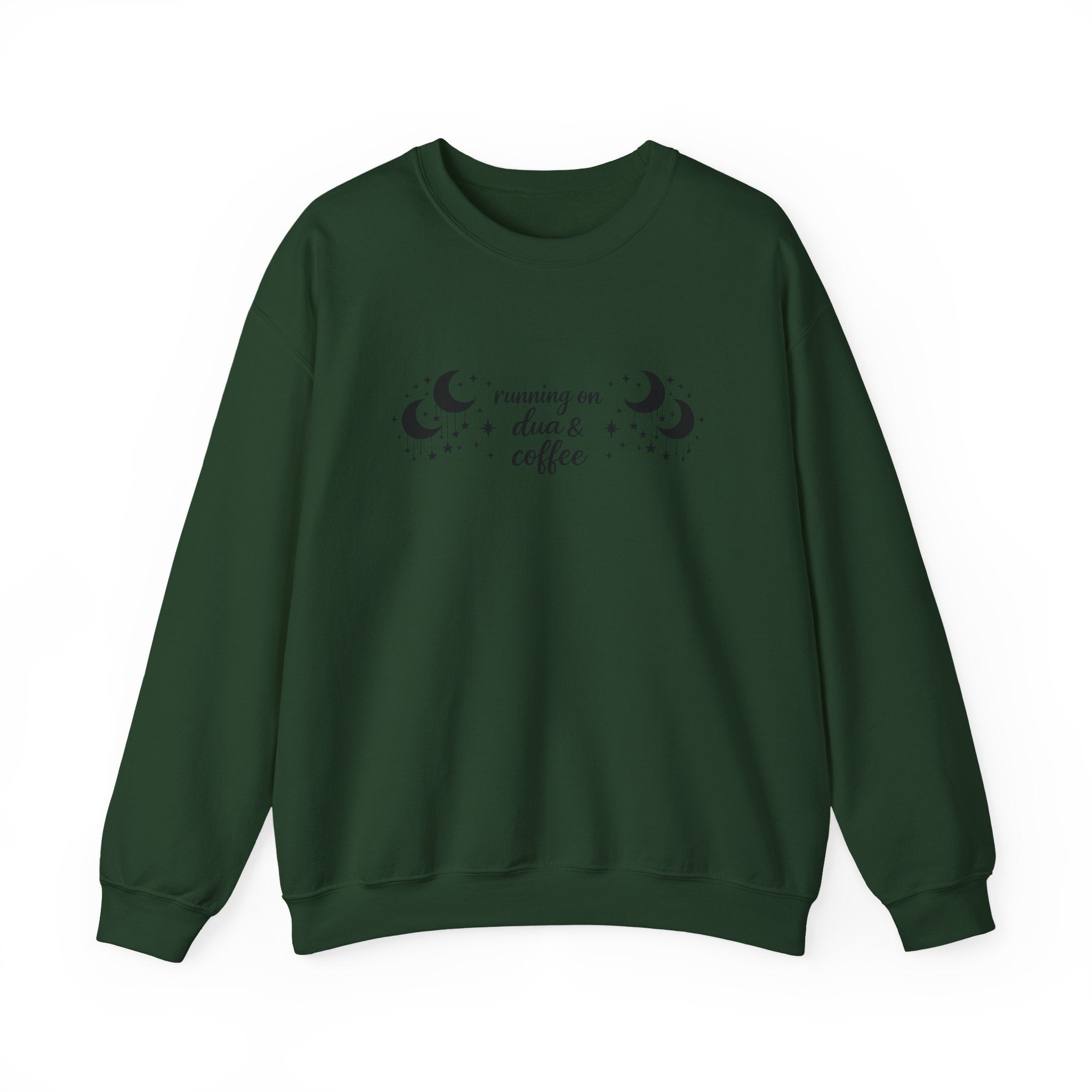 Running on Dua & Coffee (large font) - Crewneck Sweatshirt