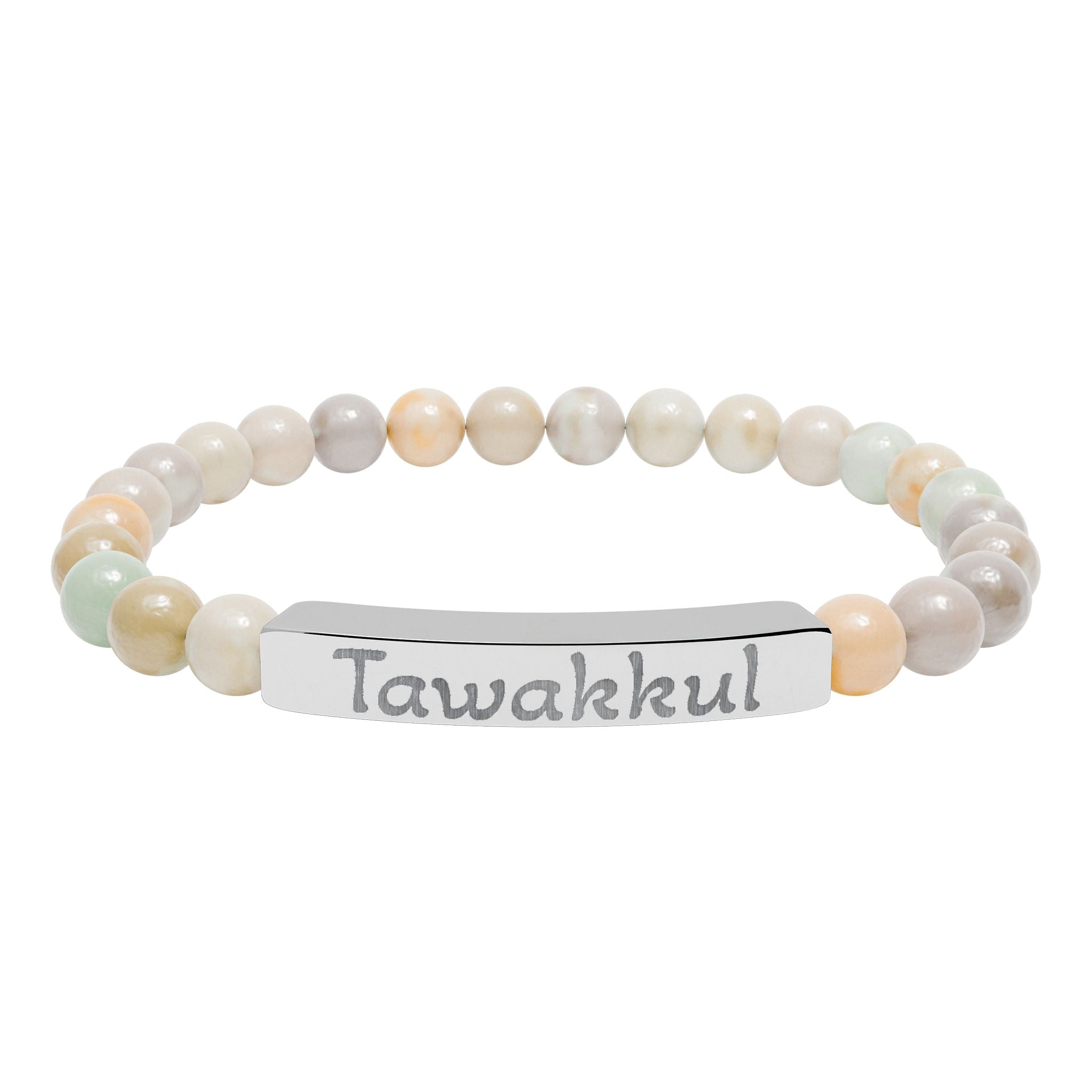 Tawakkul- Natural Stone Stretch Bar Bracelet