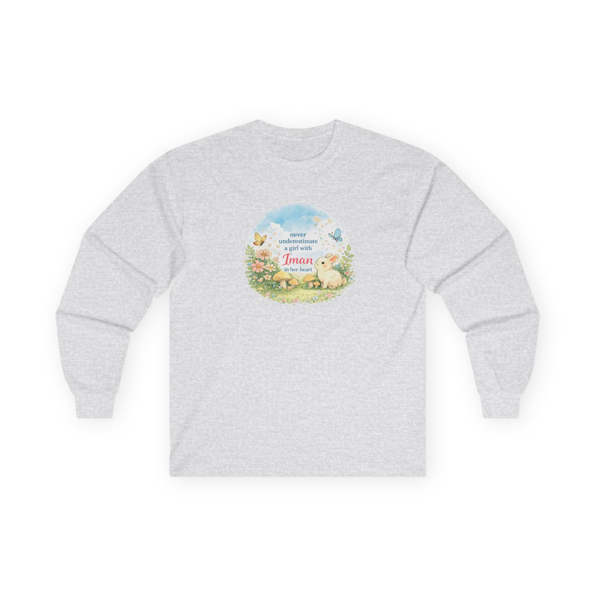 Girl with Iman in Her Heart - Cotton Long Sleeve Tee