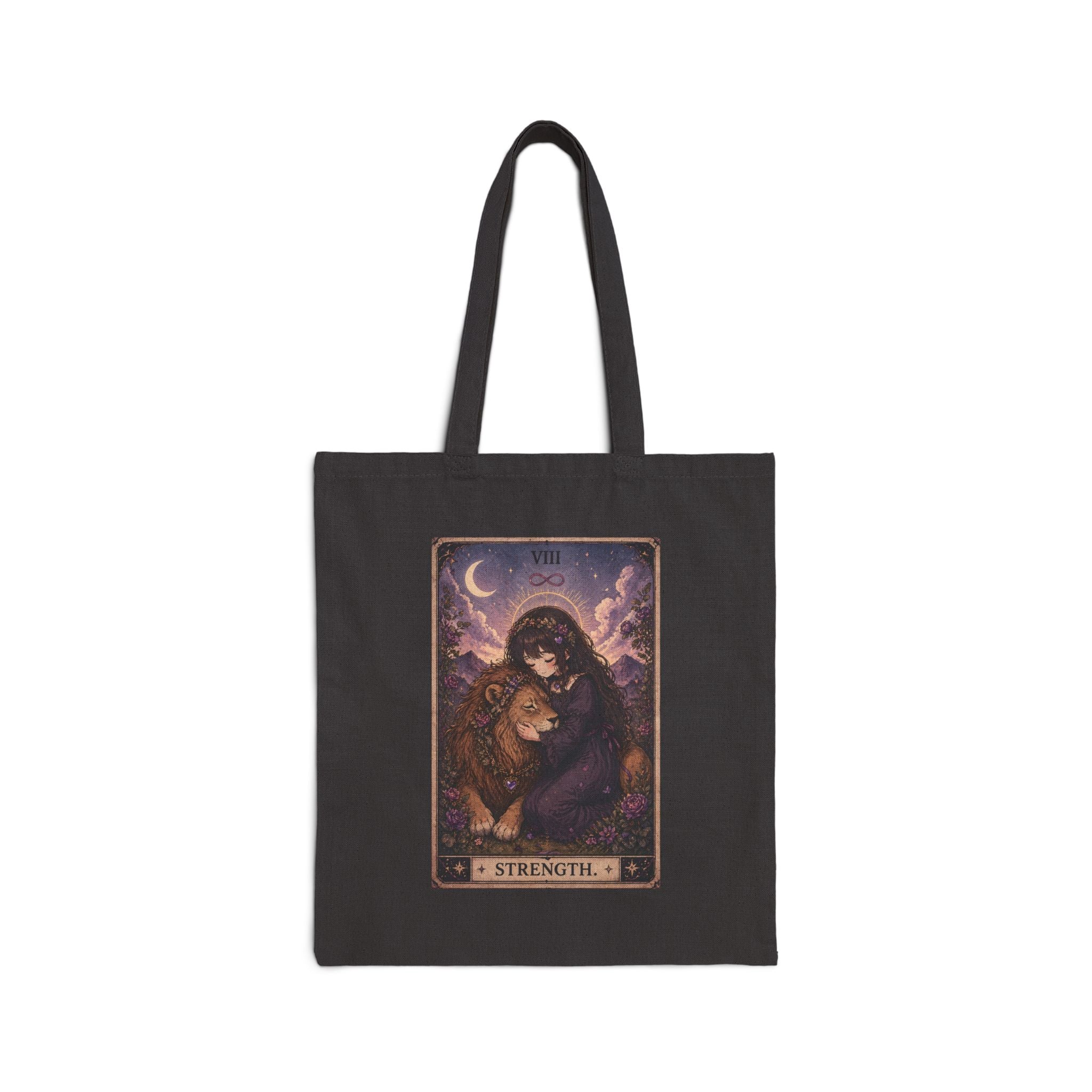 Strength Tarot Card - Cotton Canvas Tote Bag