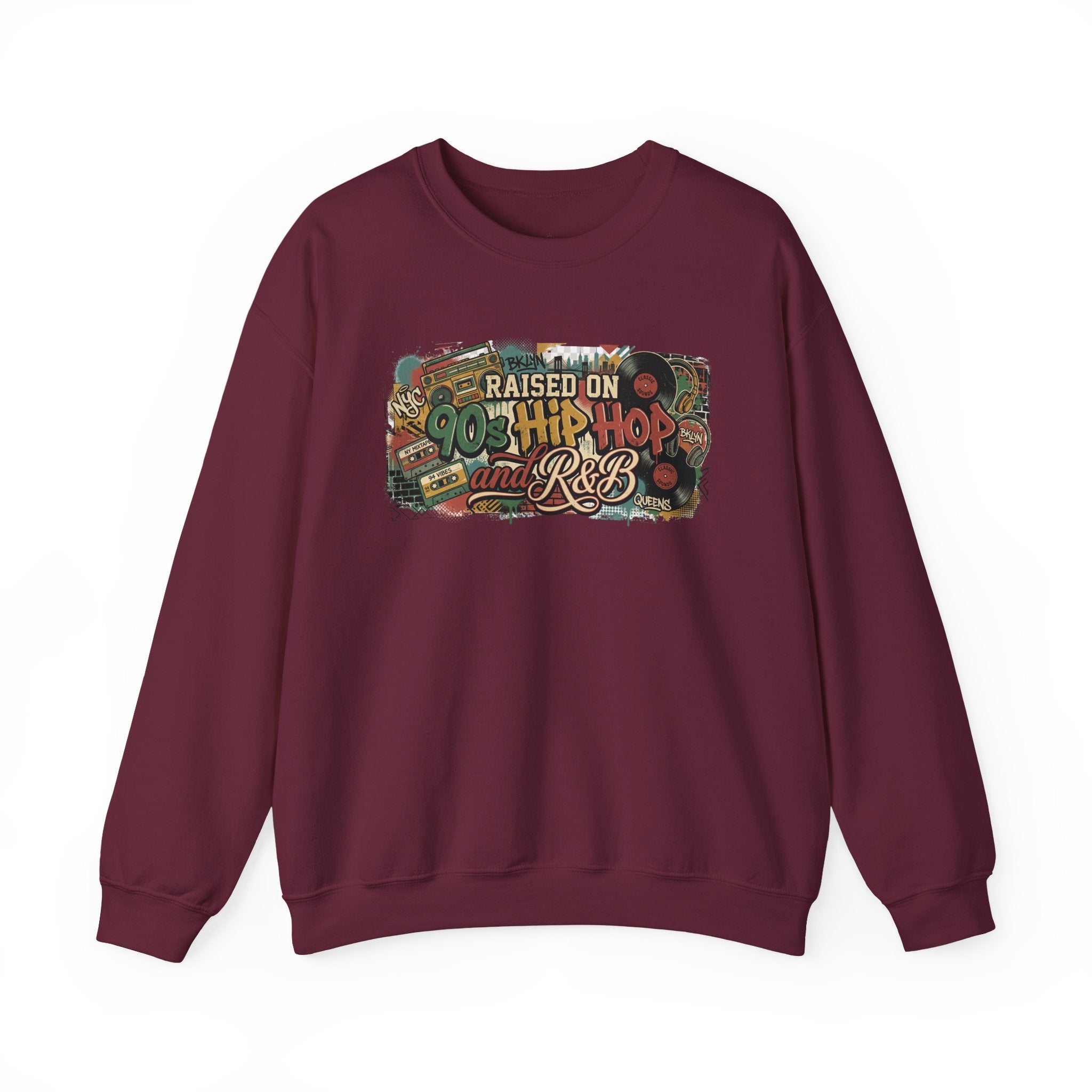 Raised on 90s Hip Hop & R&B - Crewneck Sweatshirt
