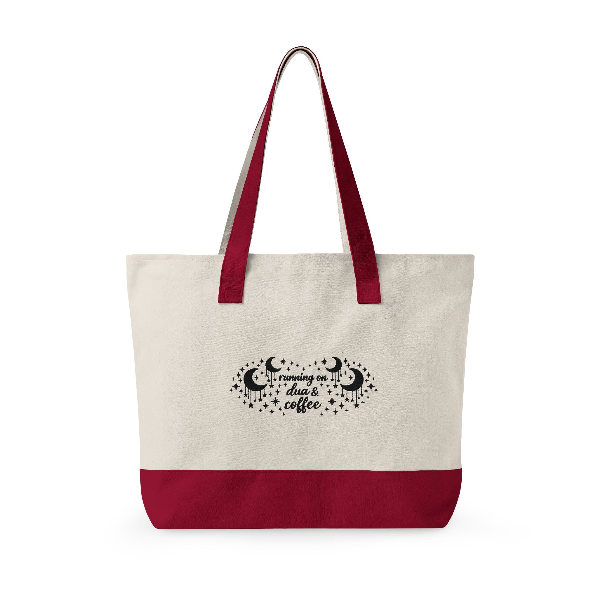 Dua & Coffee - Zippered Canvas Tote