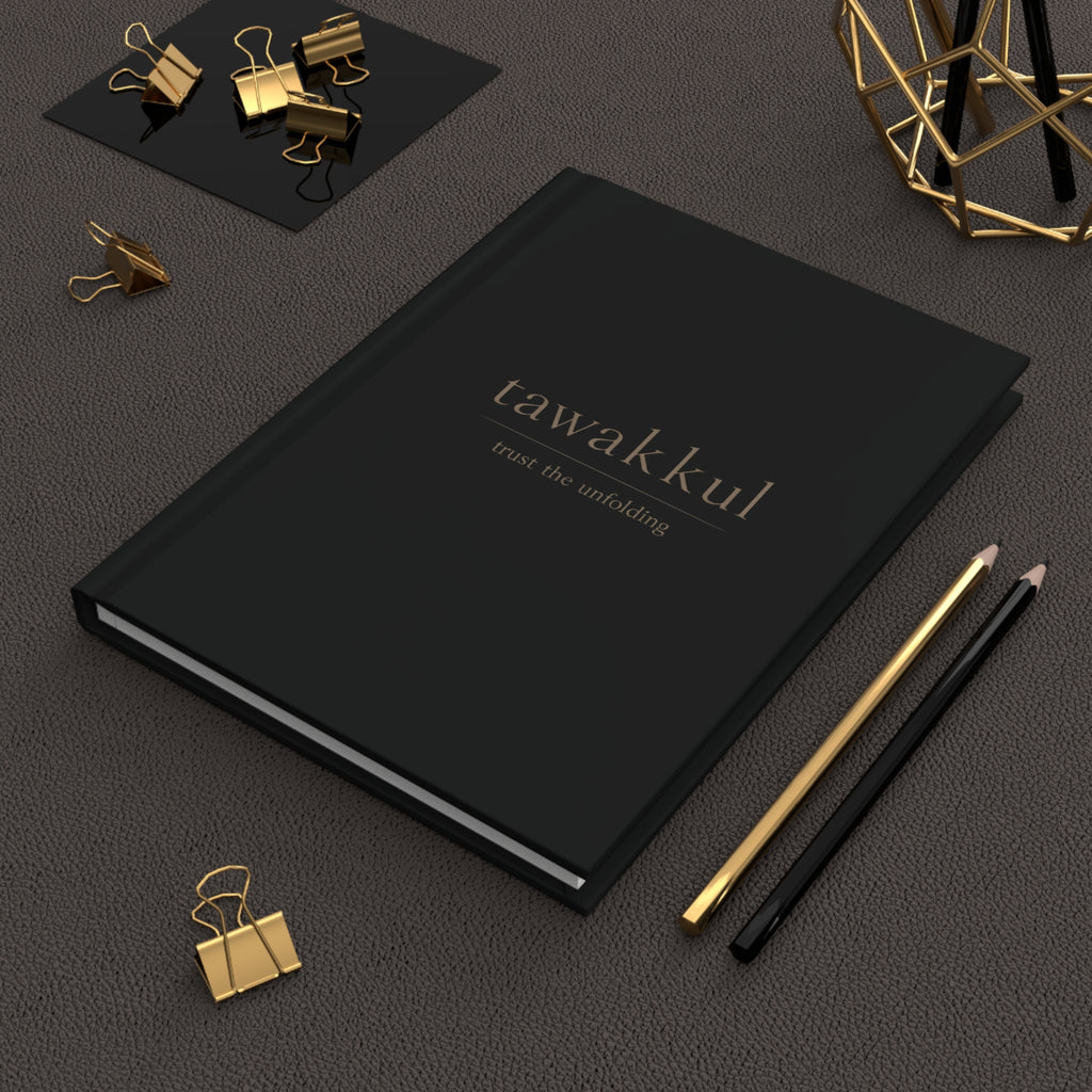Tawakkul "Trust the Unfolding" - Black Hardcover Journal Matte