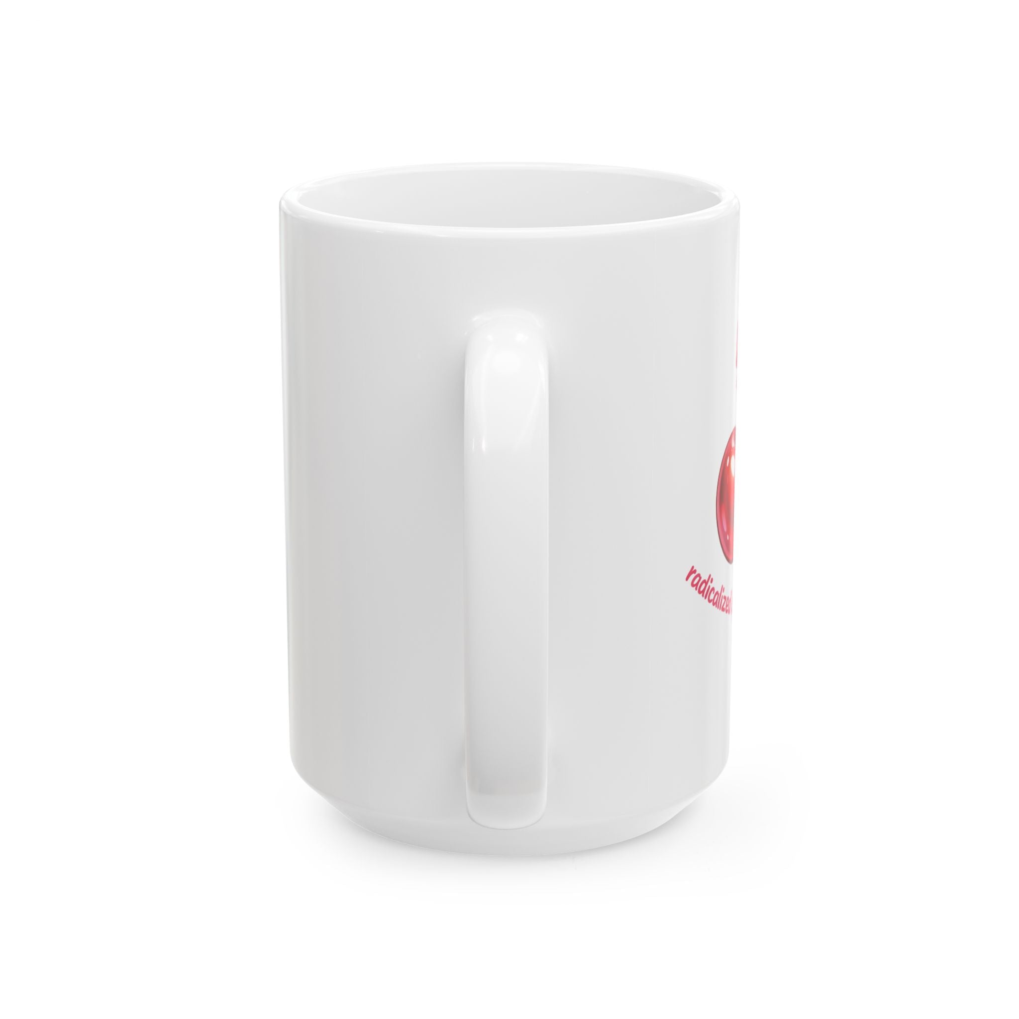 Radicalized by Basic Human Decency Cherry & Bow - Ceramic Mug, (11oz, 15oz)