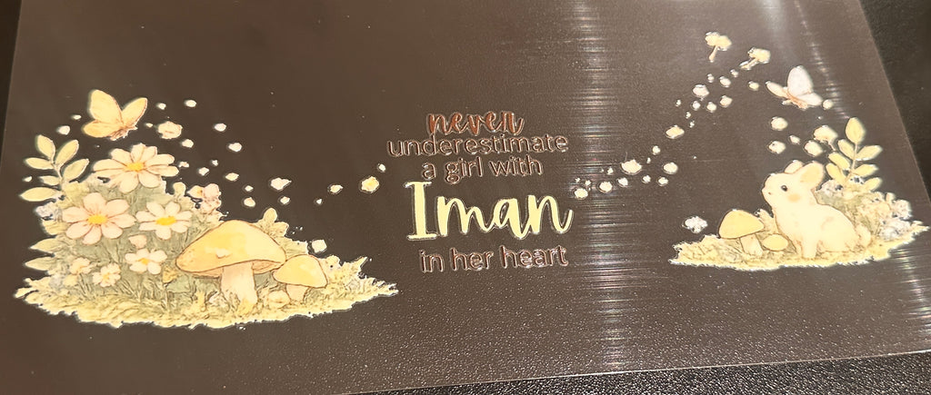 Girl with Iman in Her Heart - Glitter Cup 24oz
