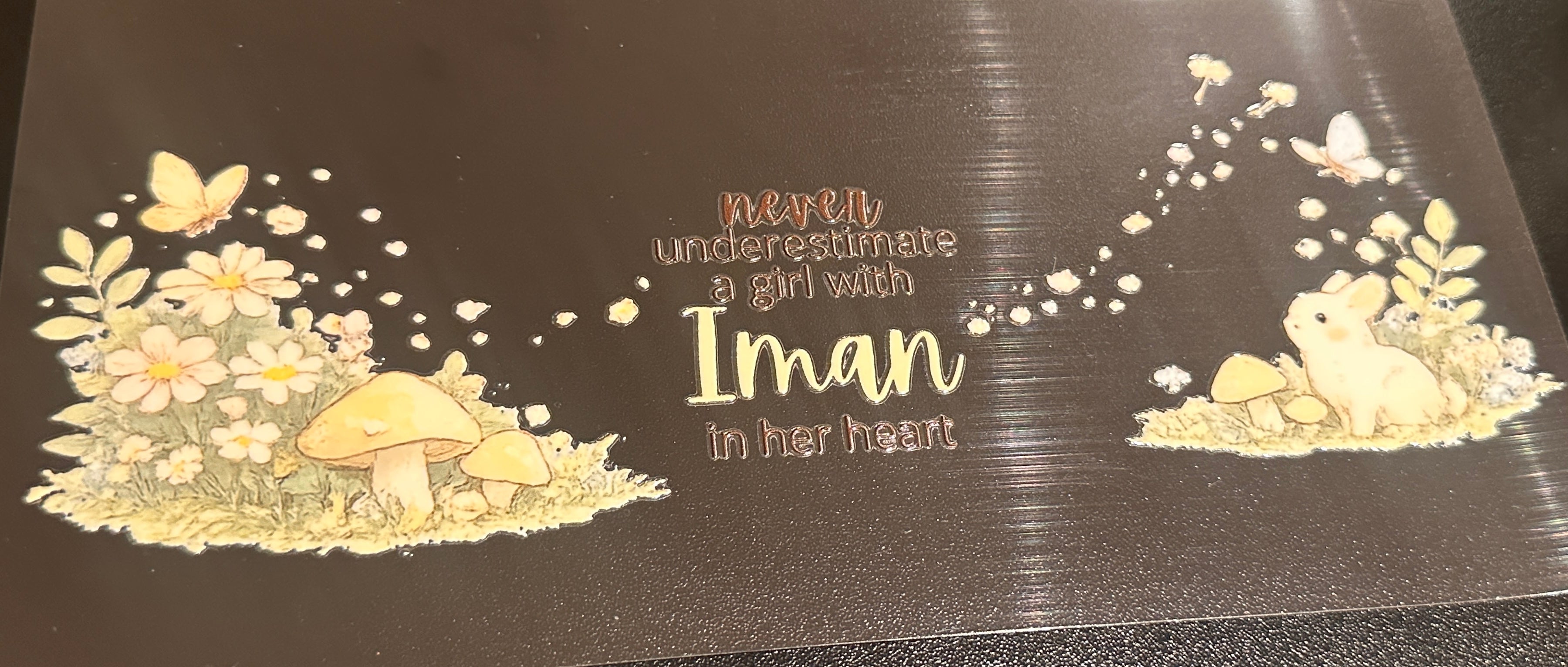Girl with Iman in Her Heart - Glitter Cup 24oz
