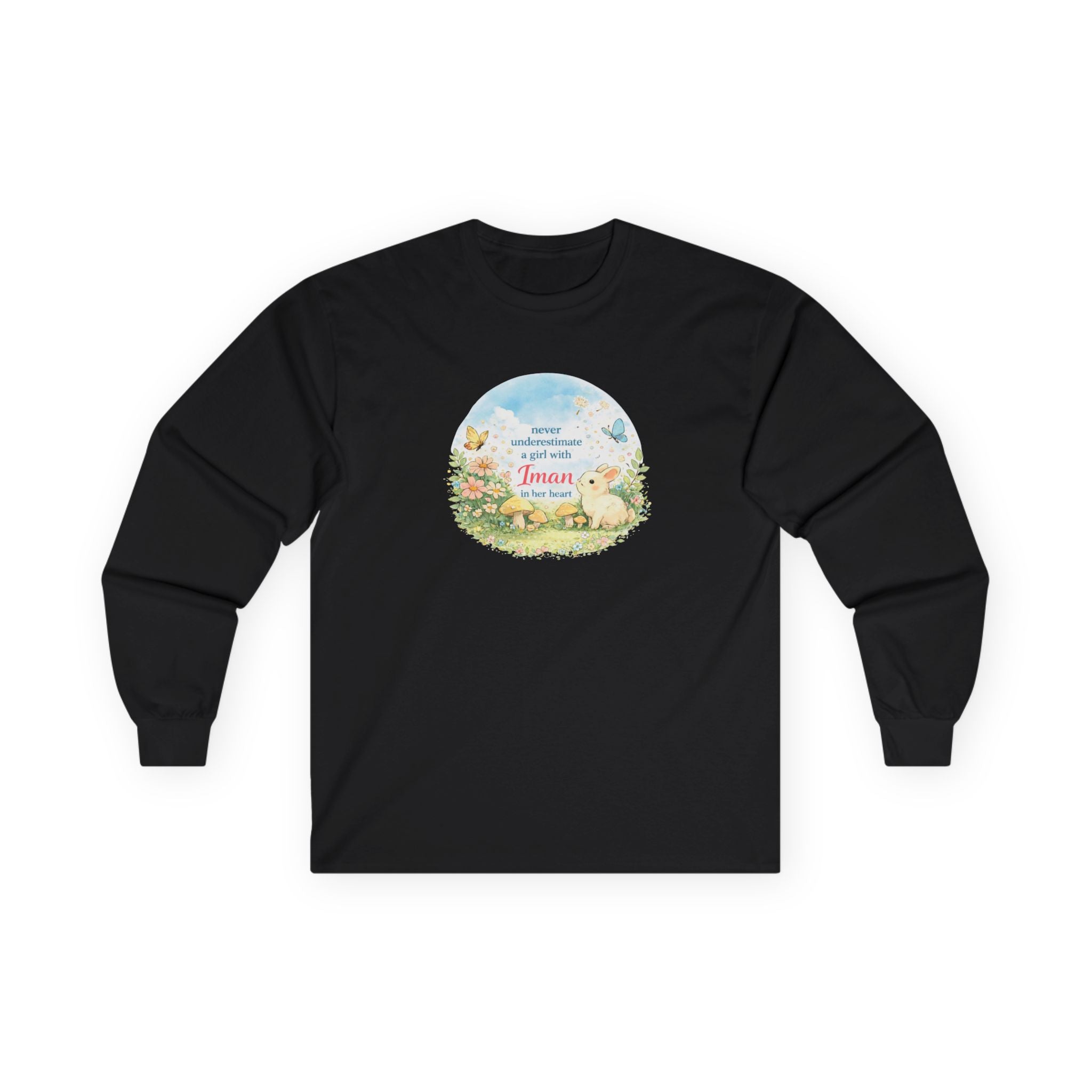 Girl with Iman in Her Heart - Cotton Long Sleeve Tee