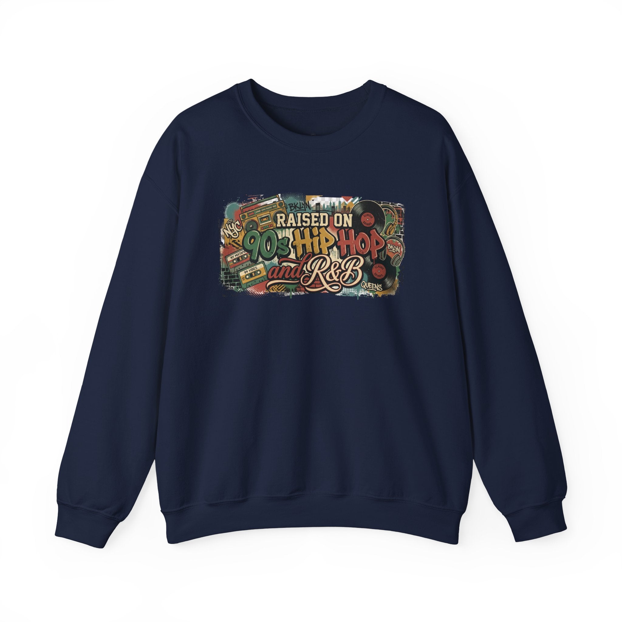 Raised on 90s Hip Hop & R&B - Crewneck Sweatshirt