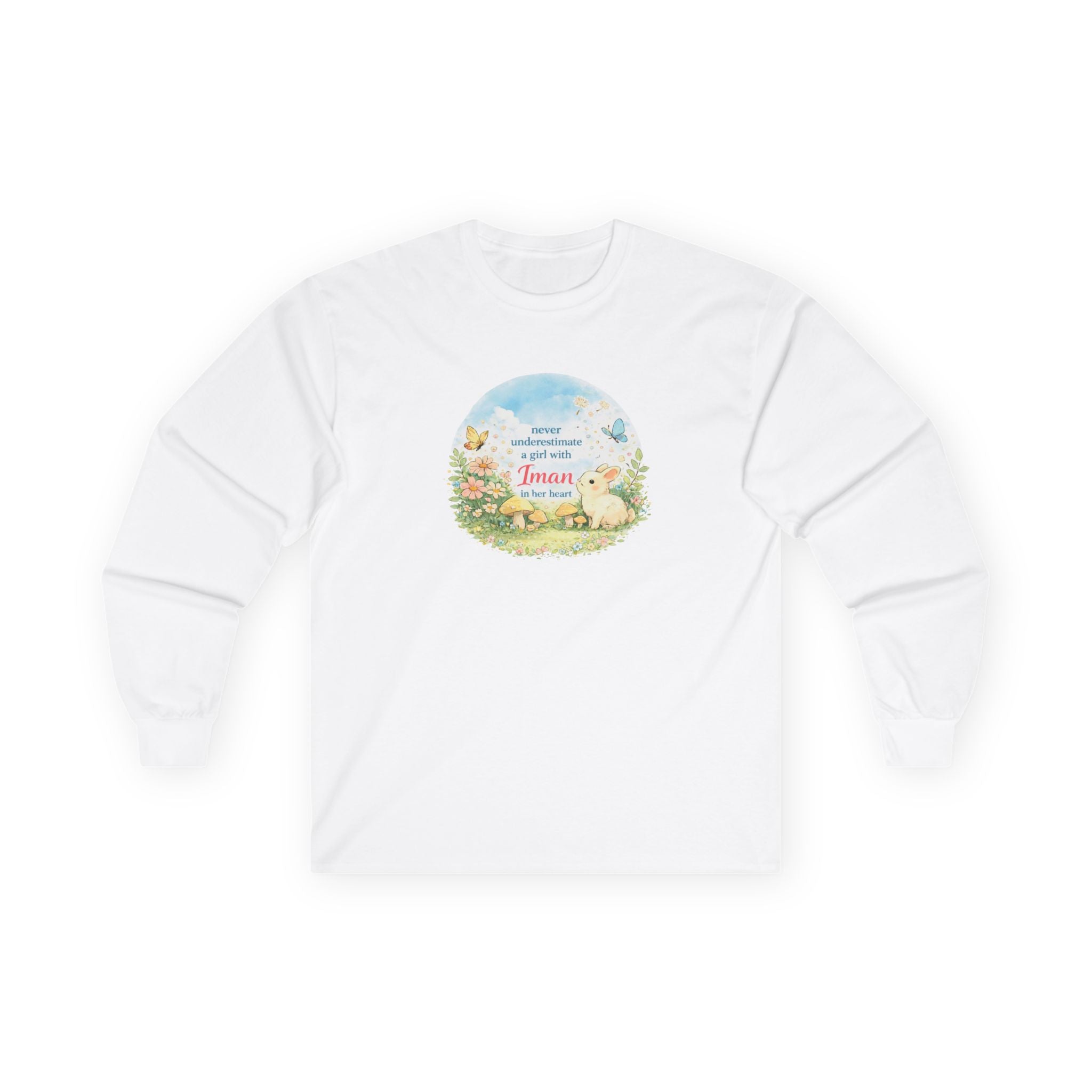 Girl with Iman in Her Heart - Cotton Long Sleeve Tee