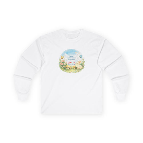 Girl with Iman in Her Heart - Cotton Long Sleeve Tee