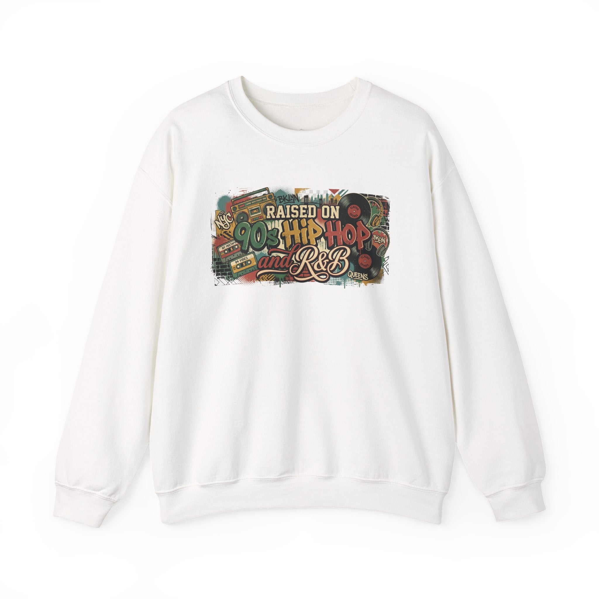 Raised on 90s Hip Hop & R&B - Crewneck Sweatshirt