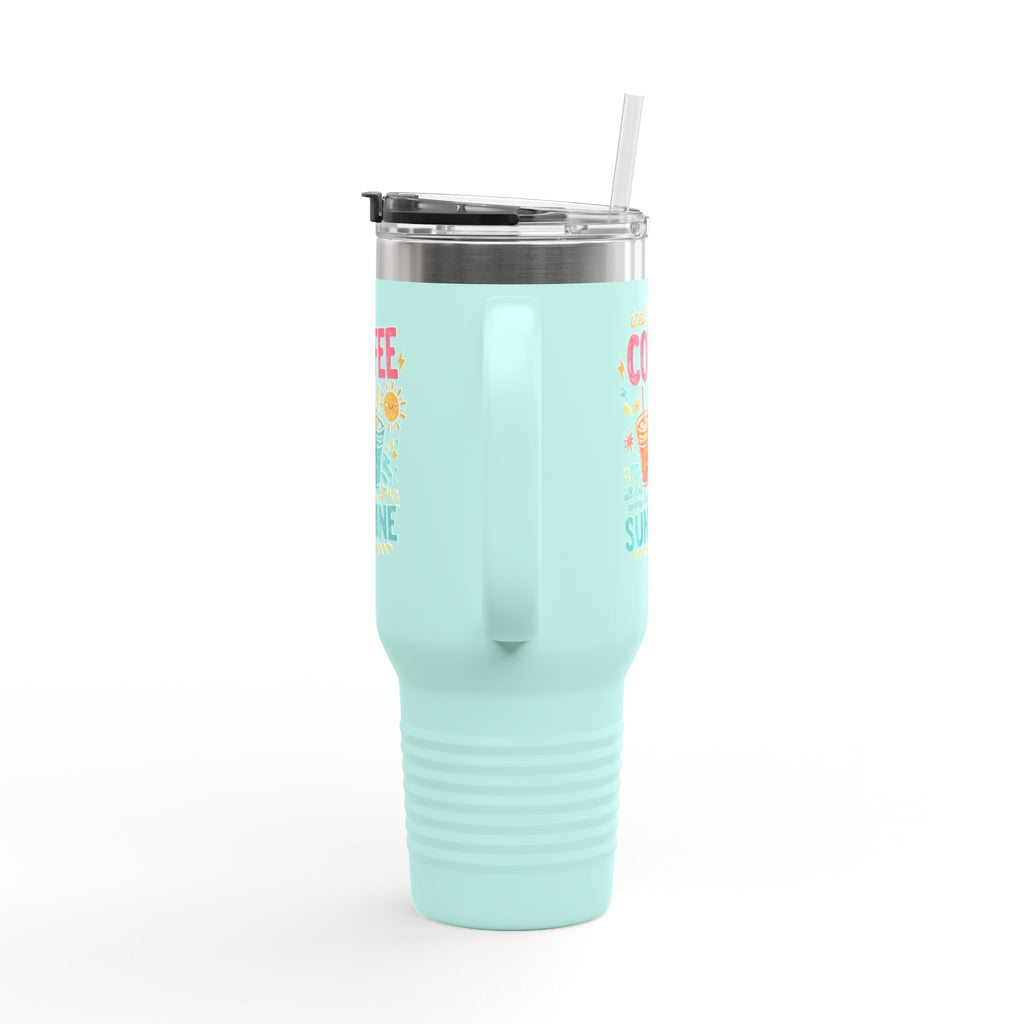 Iced Coffee & Sunshine - Insulated Travel Mug, 40oz