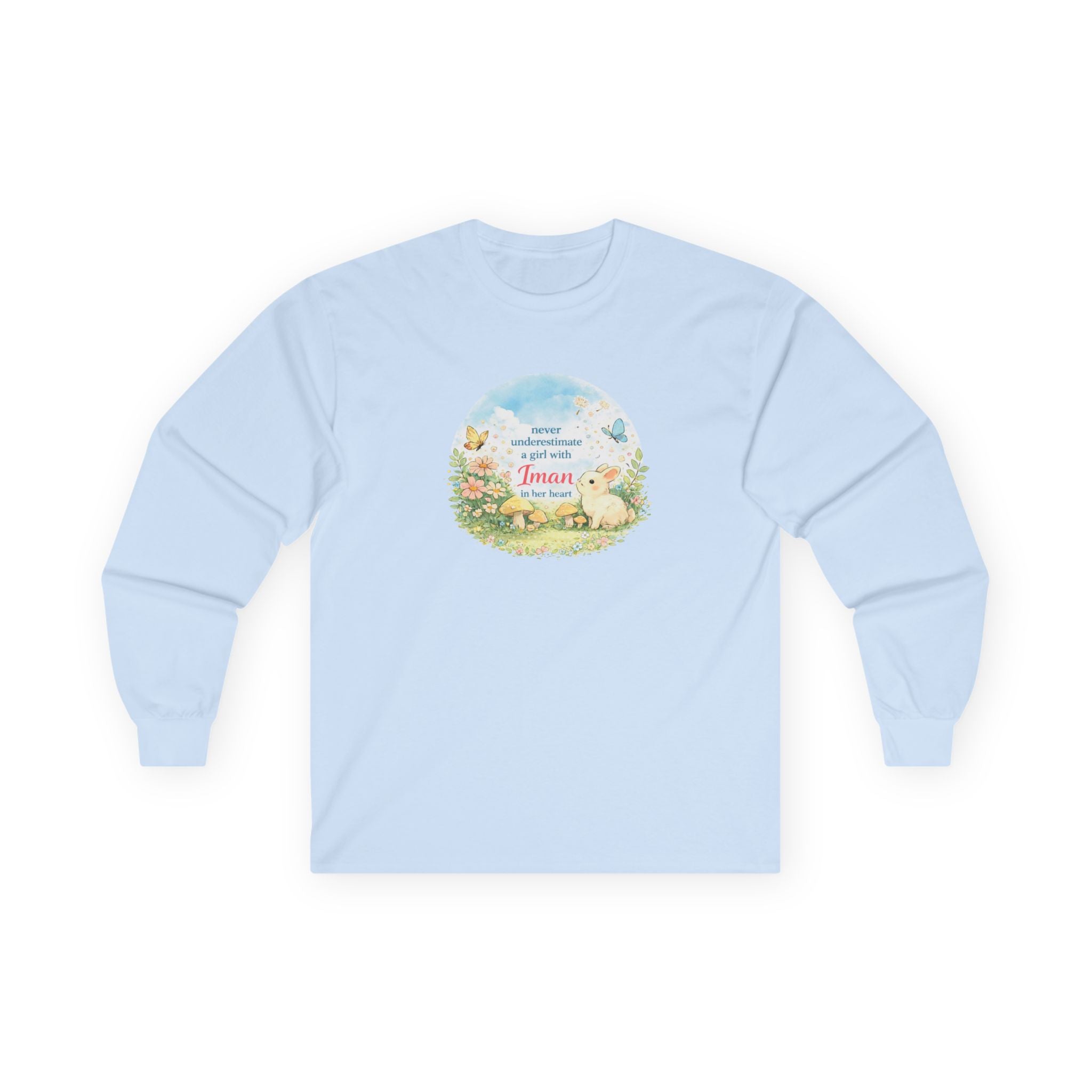 Girl with Iman in Her Heart - Cotton Long Sleeve Tee