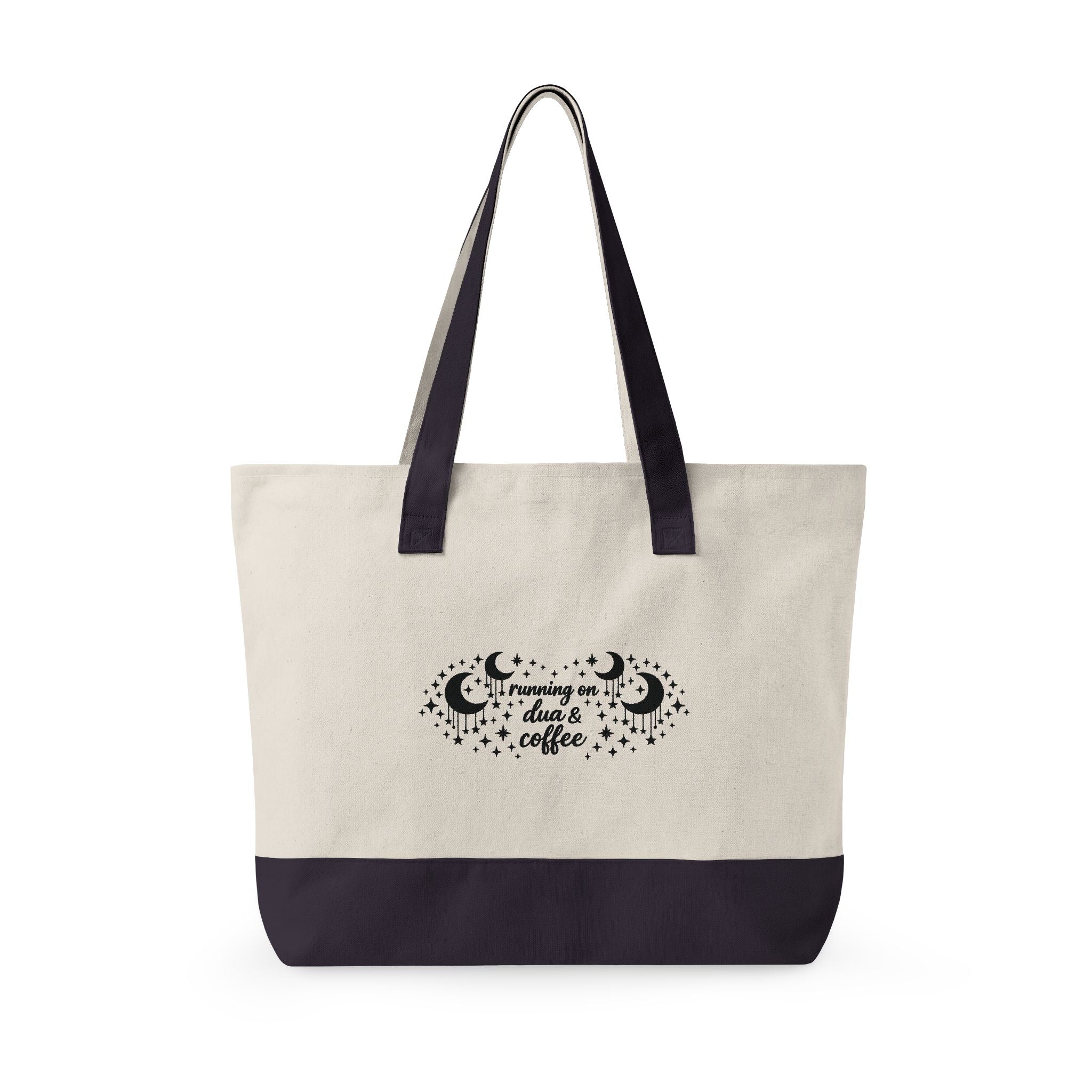Dua & Coffee - Zippered Canvas Tote
