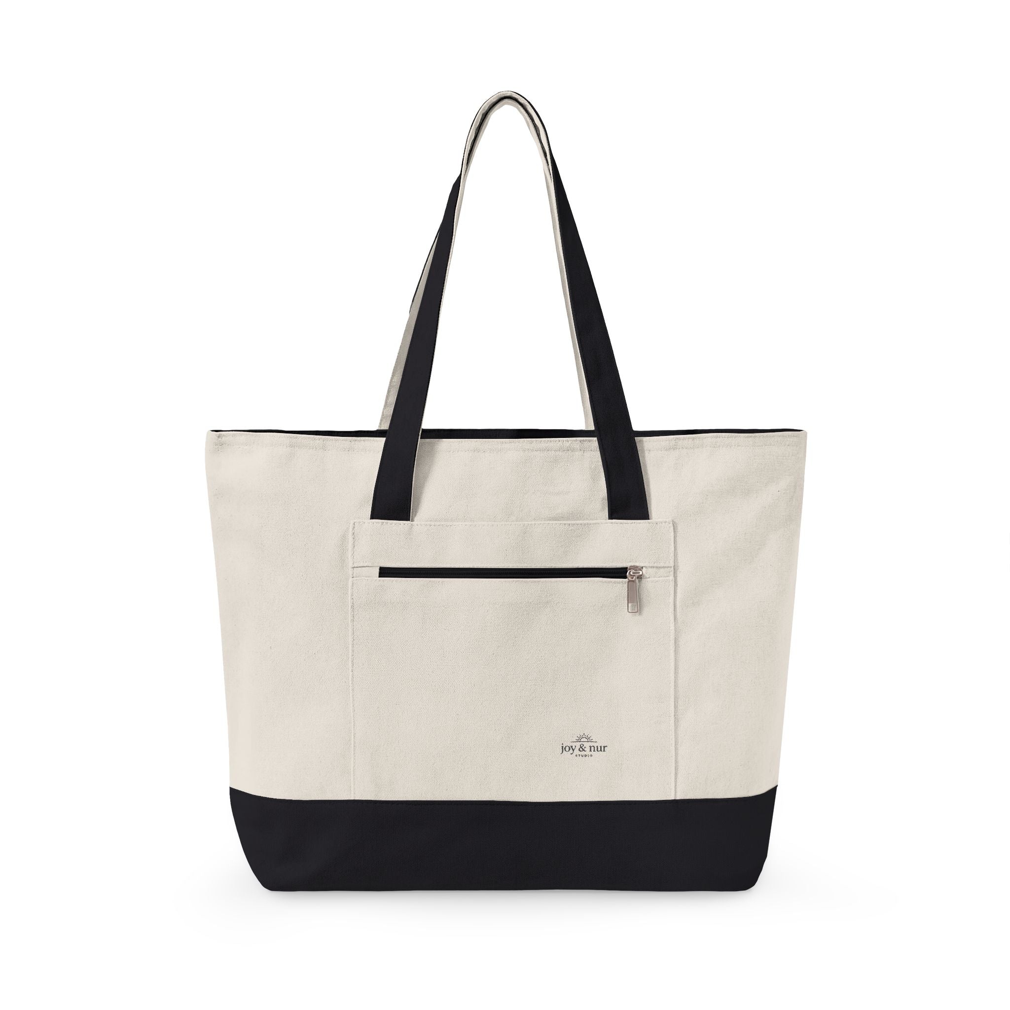 Girl with Iman in Her Heart - Zippered Canvas Tote