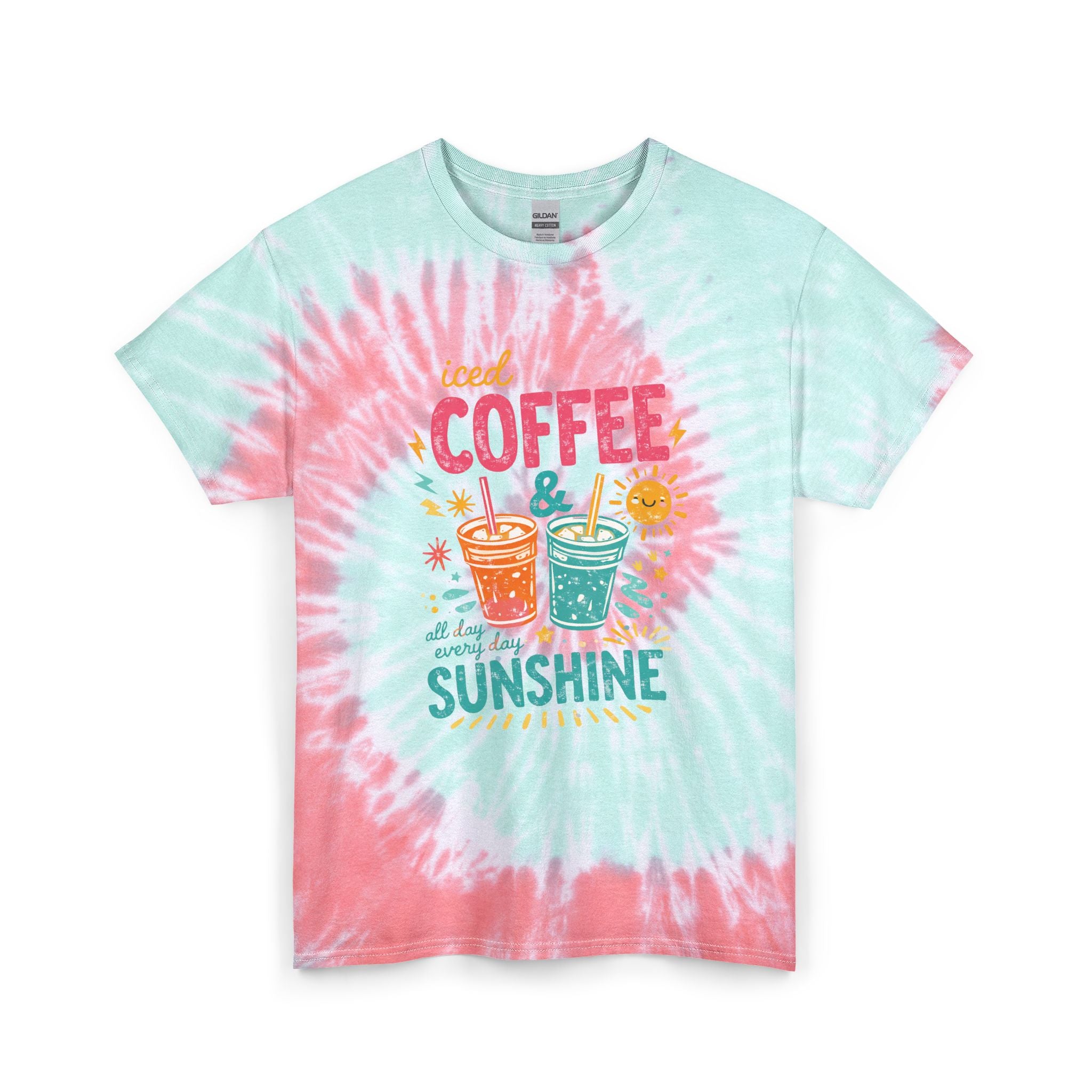 Iced Coffee & Sunshine Tie Dye Cotton Tee