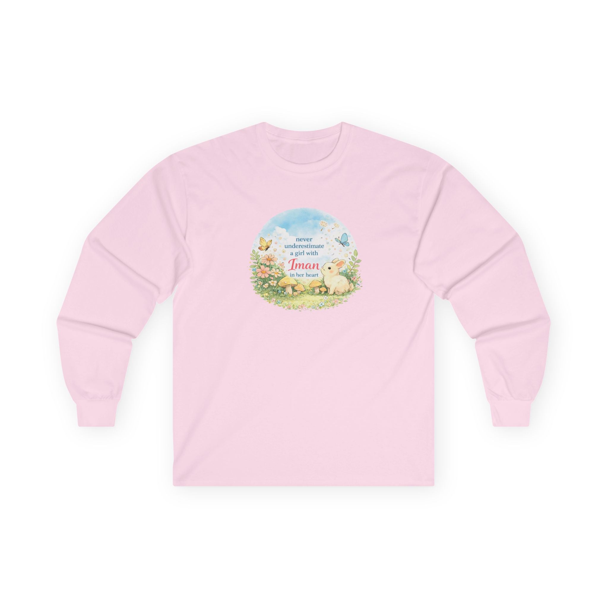 Girl with Iman in Her Heart - Cotton Long Sleeve Tee