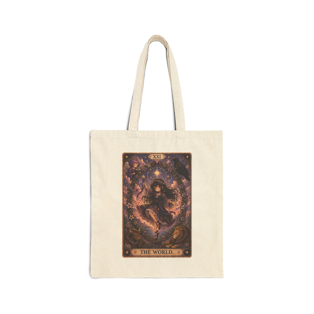The World Tarot Card - Cotton Canvas Tote Bag